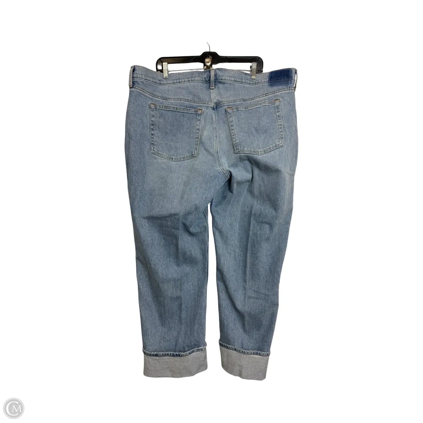 Jeans baggy low rise By Abercrombie And Fitch In Blue Denim, Size: 18