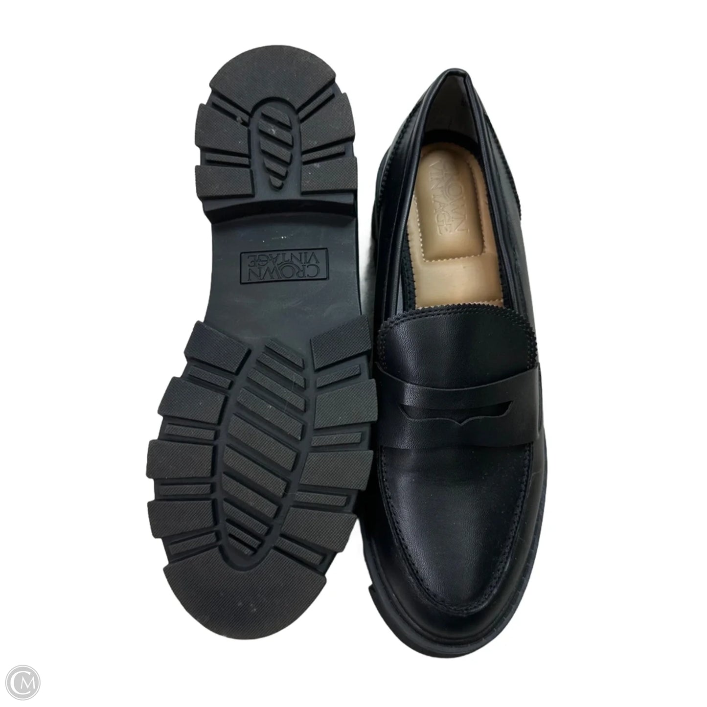 Shoes Flats By Crown Vintage In Black, Size: 9