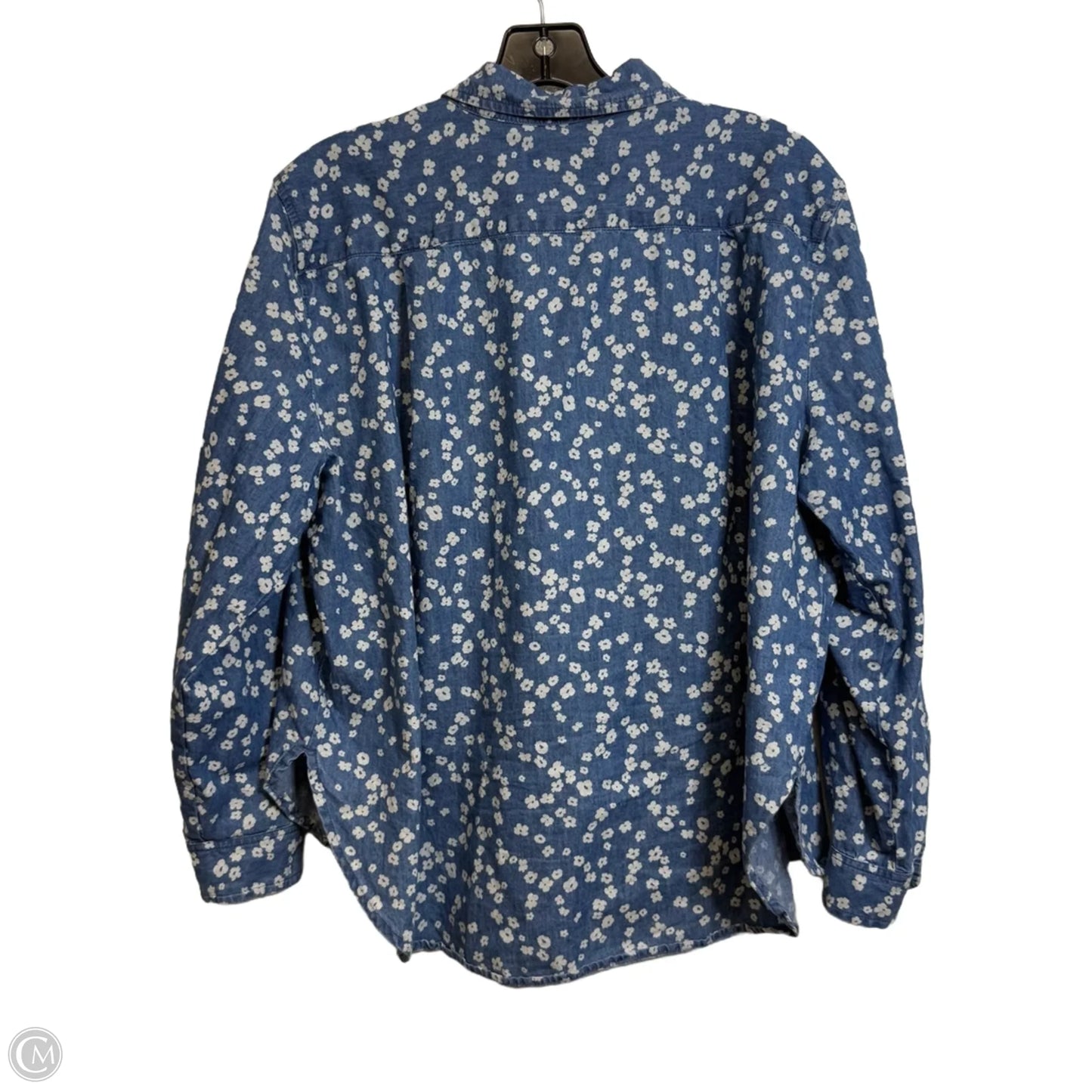Top Long Sleeve By Loft In Blue, Size: Xlp