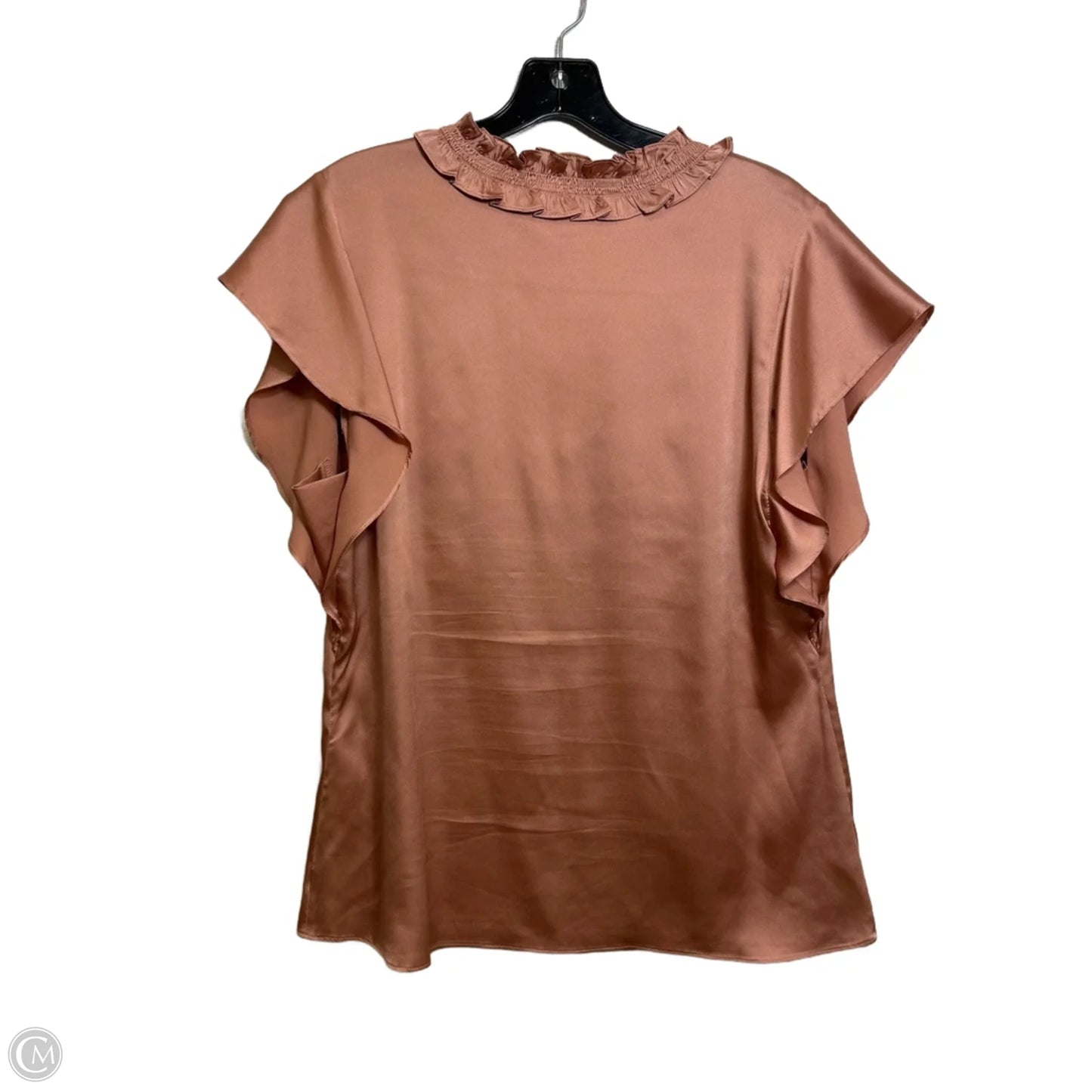 Top Short Sleeve By White House Black Market In Rose Gold, Size: L