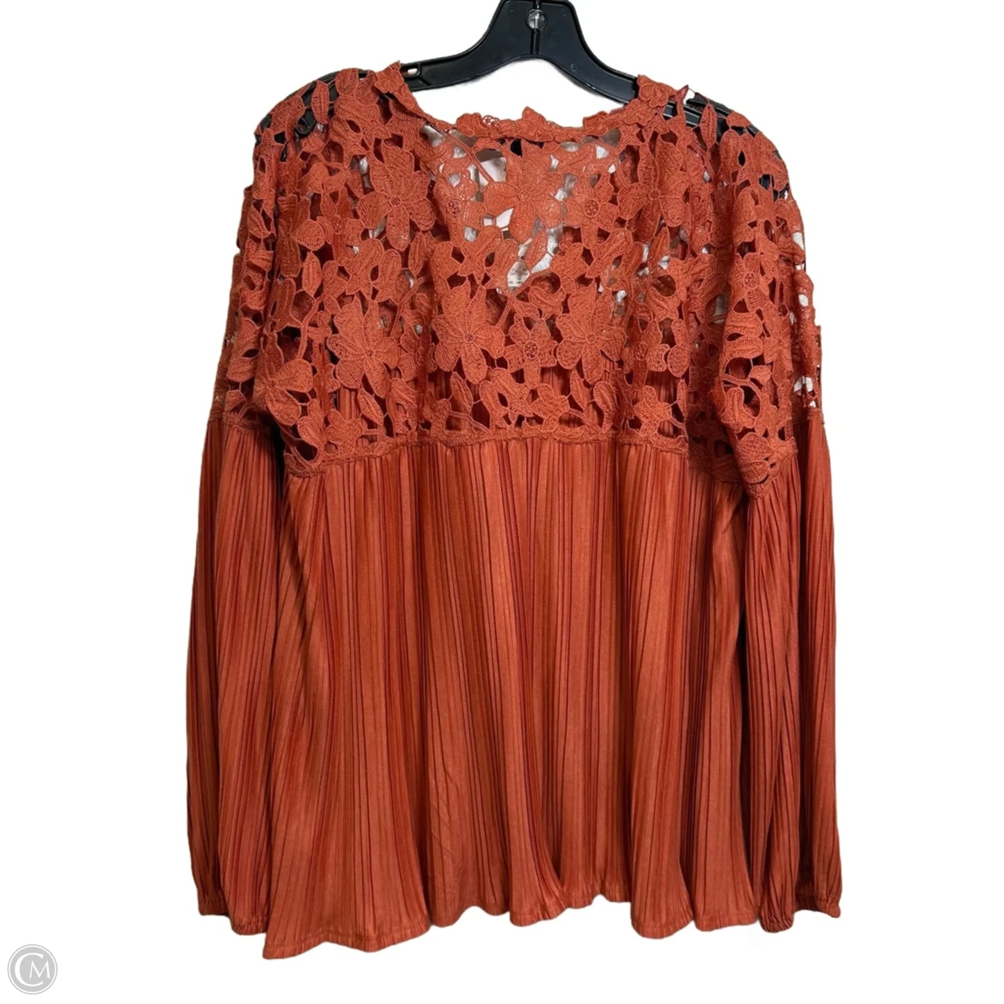 Top Long Sleeve By Express In Copper, Size: L