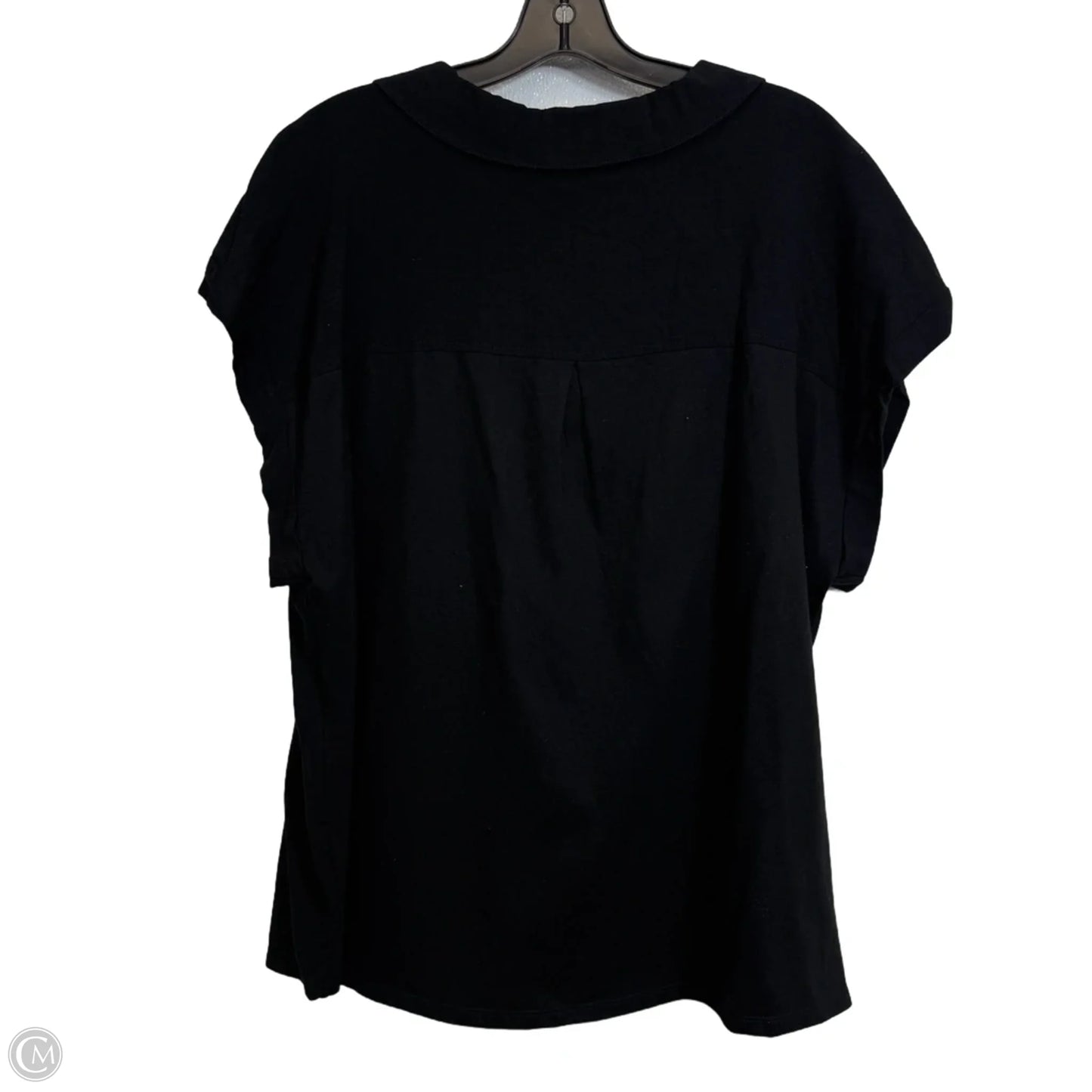 Top Short Sleeve By Ava & Viv In Black, Size: 1x