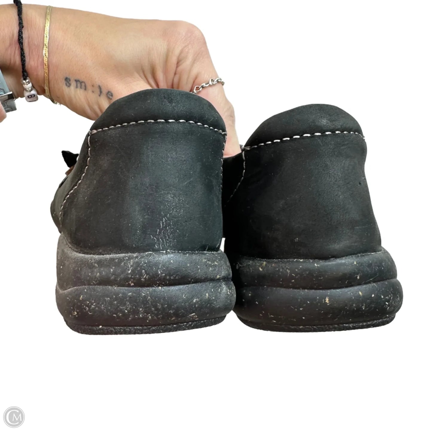 Shoes Flats By Clarks In Black, Size: 9.5