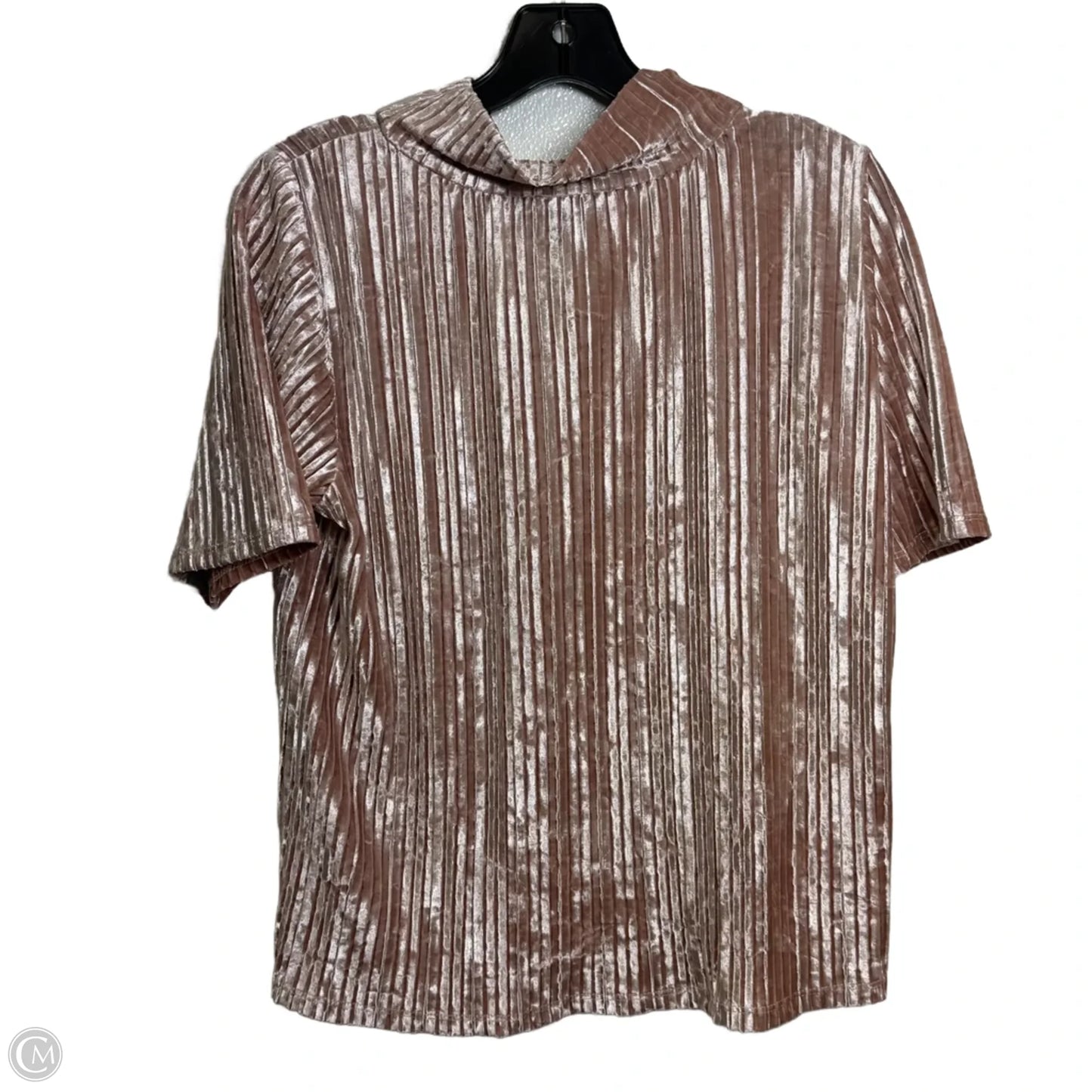 Top Short Sleeve By Loft In Taupe, Size: S