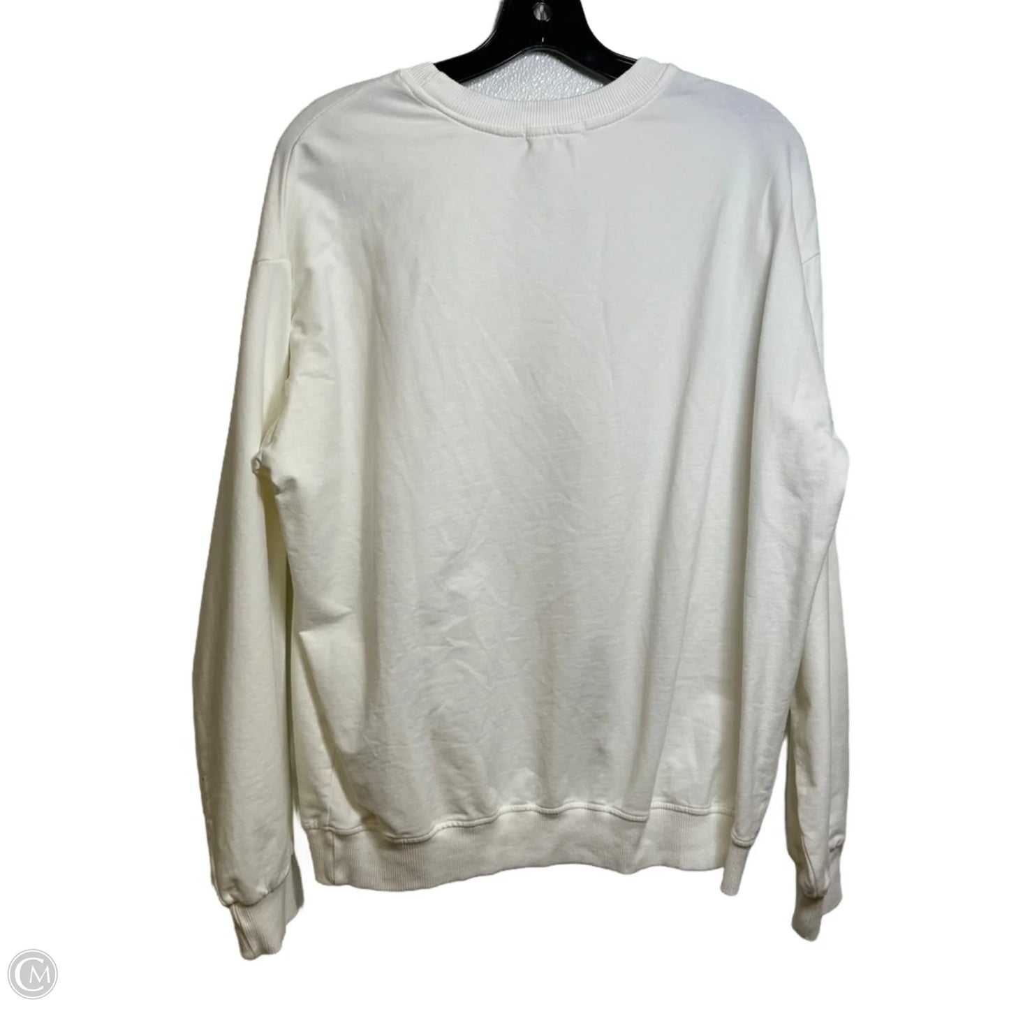 Sweatshirt Crewneck By Clothes Mentor In White, Size: Osfm