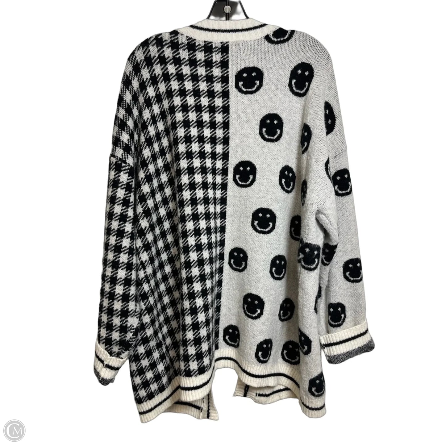 Cardigan By First Love In Checkered Pattern, Size: 1x