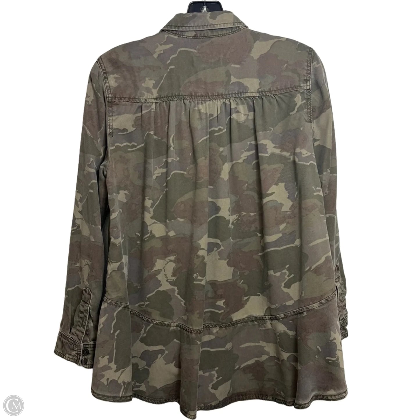 Top Long Sleeve By Anthropologie In Camouflage Print, Size: 4