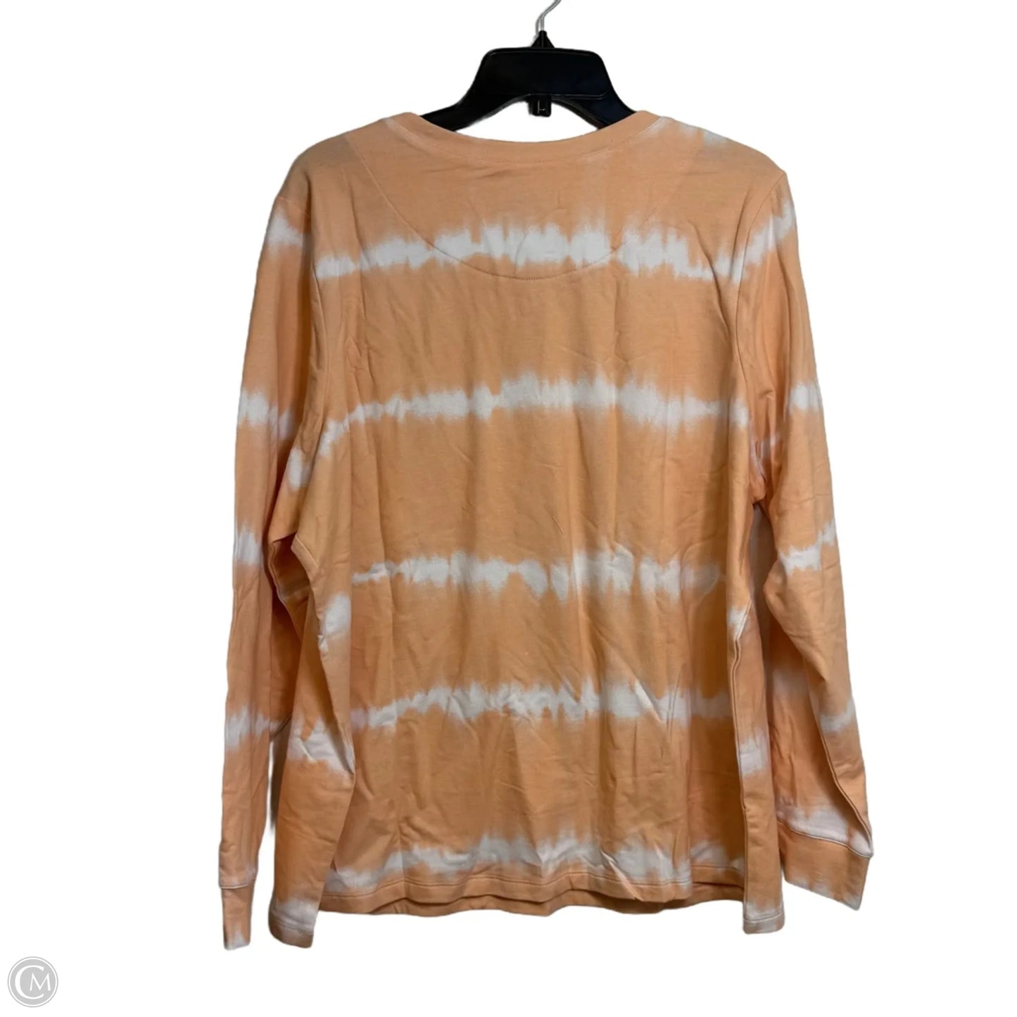 Top Long Sleeve By Denim And Co Qvc In Tie Dye Print, Size: Xl