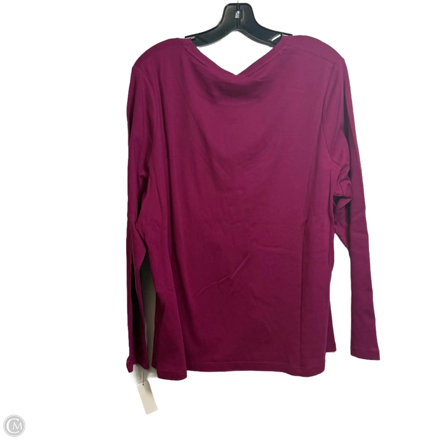 Top Long Sleeve Basic By Talbots In Purple, Size: 3x