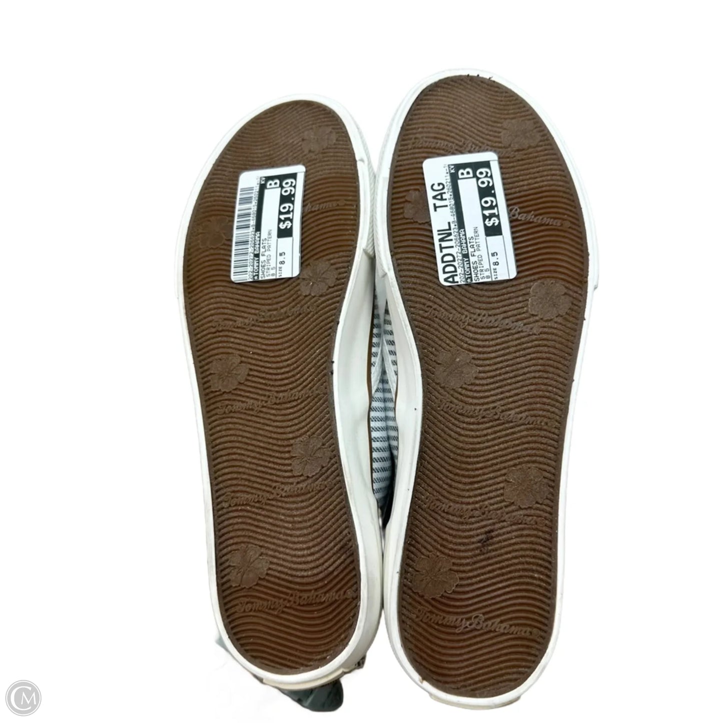Shoes Flats By Tommy Bahama In Striped Pattern, Size: 8.5