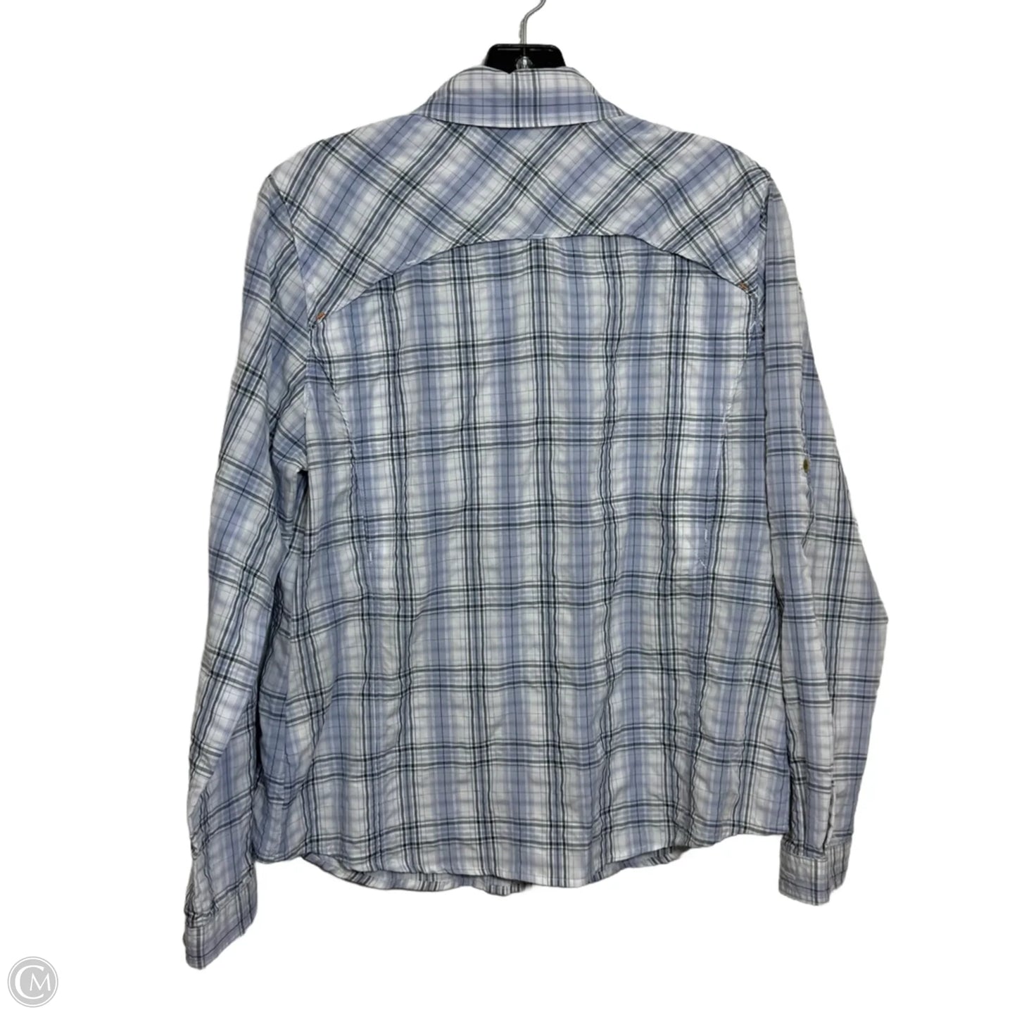 Top Long Sleeve By Orvis In Plaid Pattern, Size: M