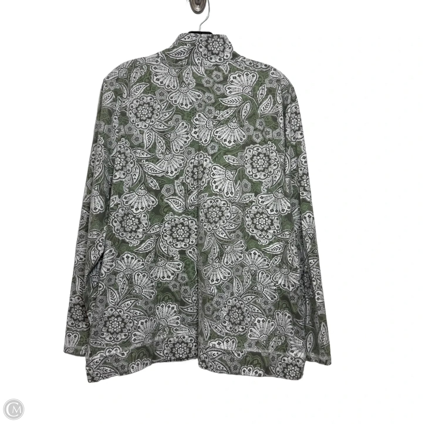 Top Long Sleeve By Talbots In Green, Size: Xl