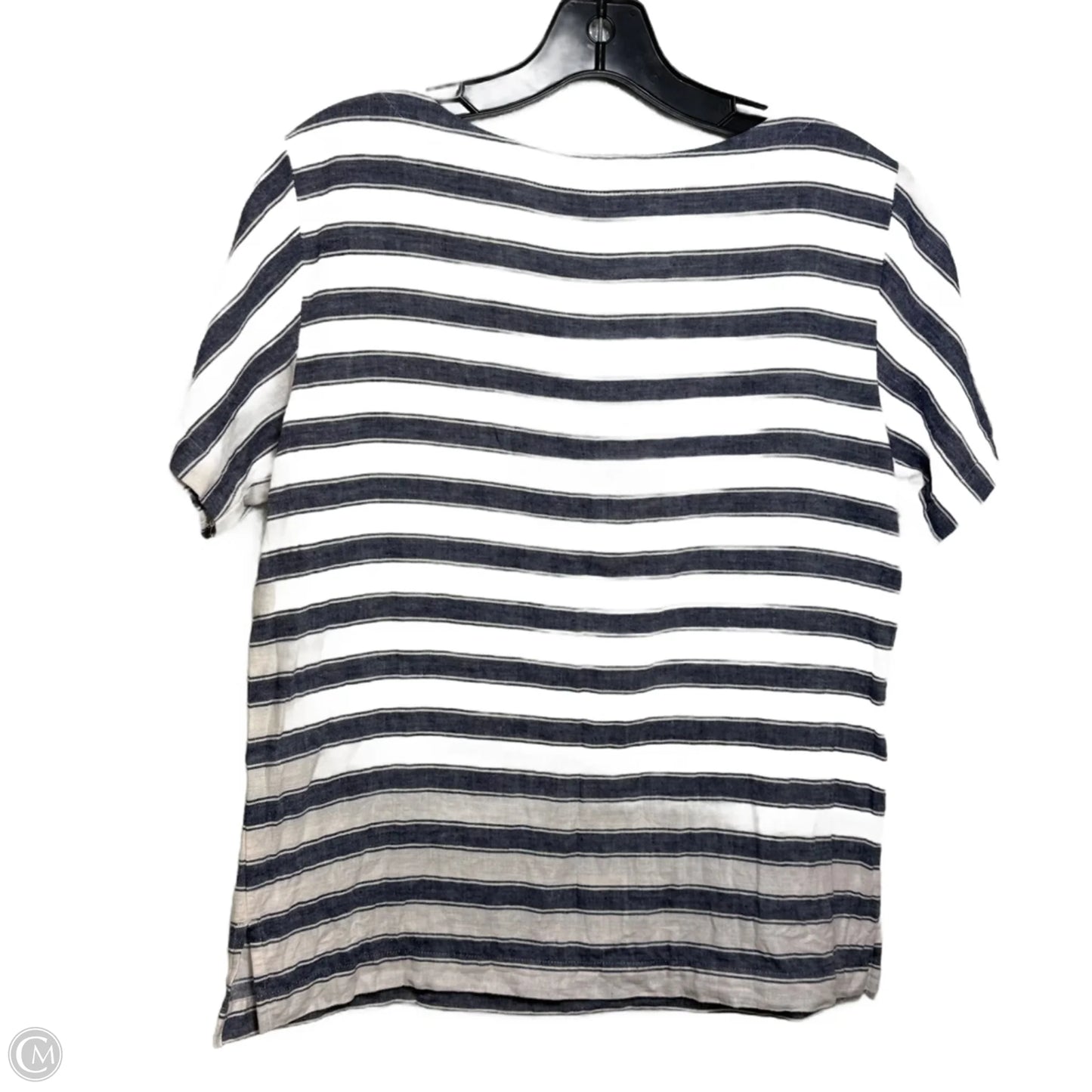 Top Short Sleeve By Madewell In Striped Pattern, Size: Xs