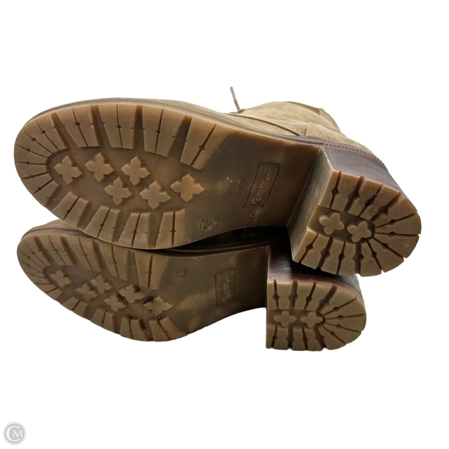 Boots Ankle Heels By Crown Vintage In Tan, Size: 9.5