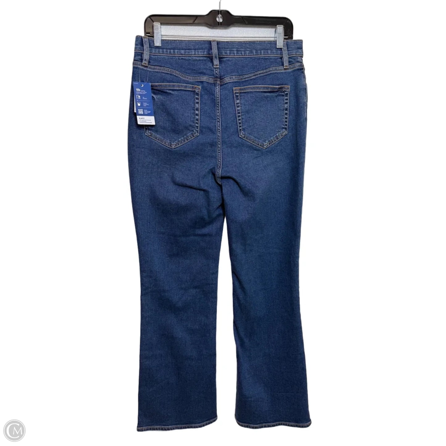 Jeans Straight By Lands End In Black Denim, Size: 10