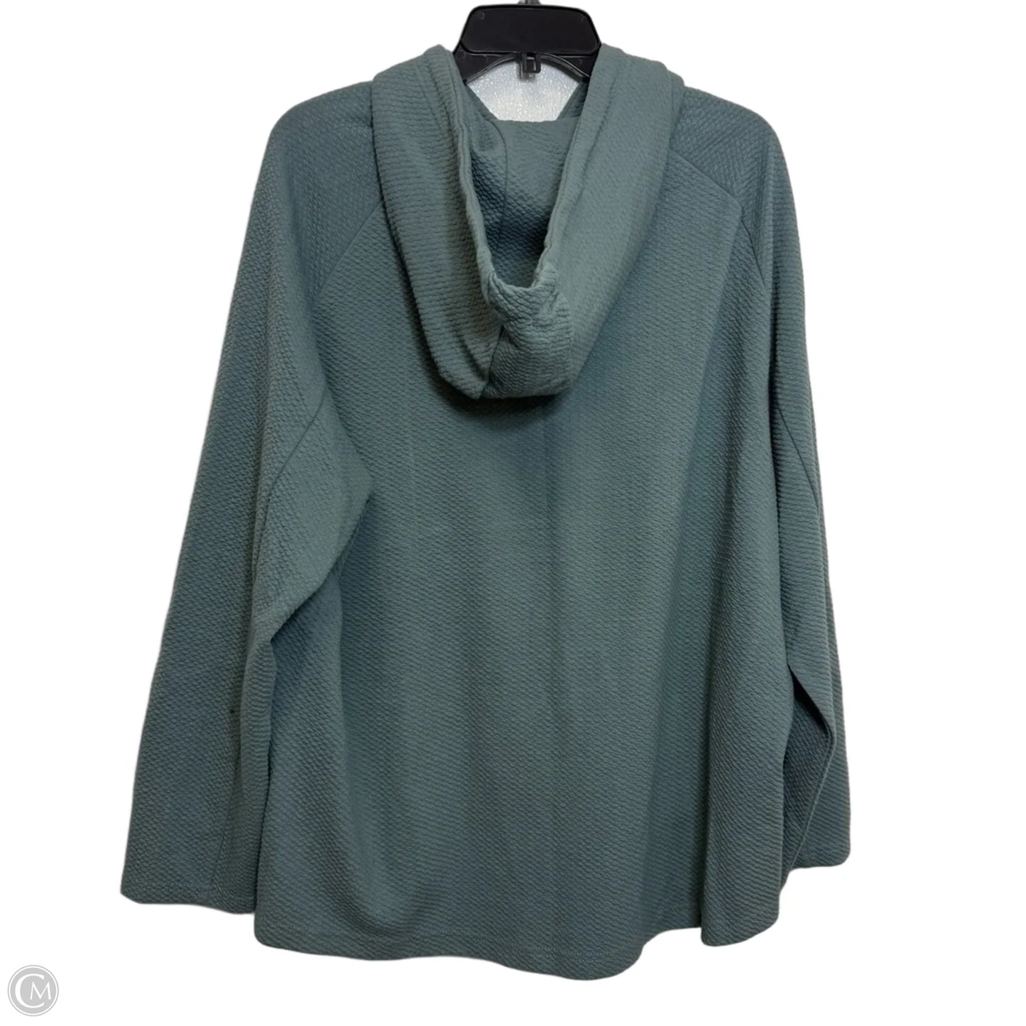 Athletic Top Long Sleeve Hoodie By Crane In Green, Size: Xl