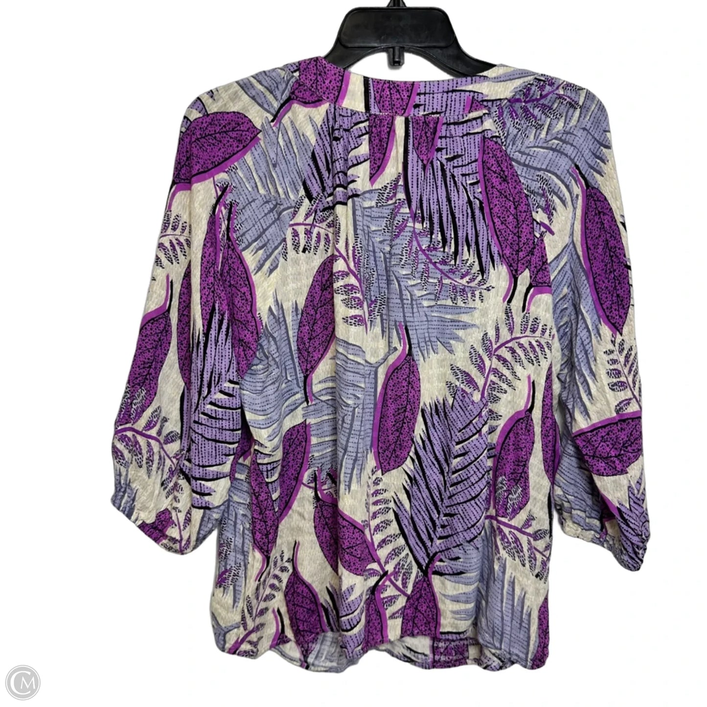 Top 3/4 Sleeve By Jane And Delancey In Purple, Size: M