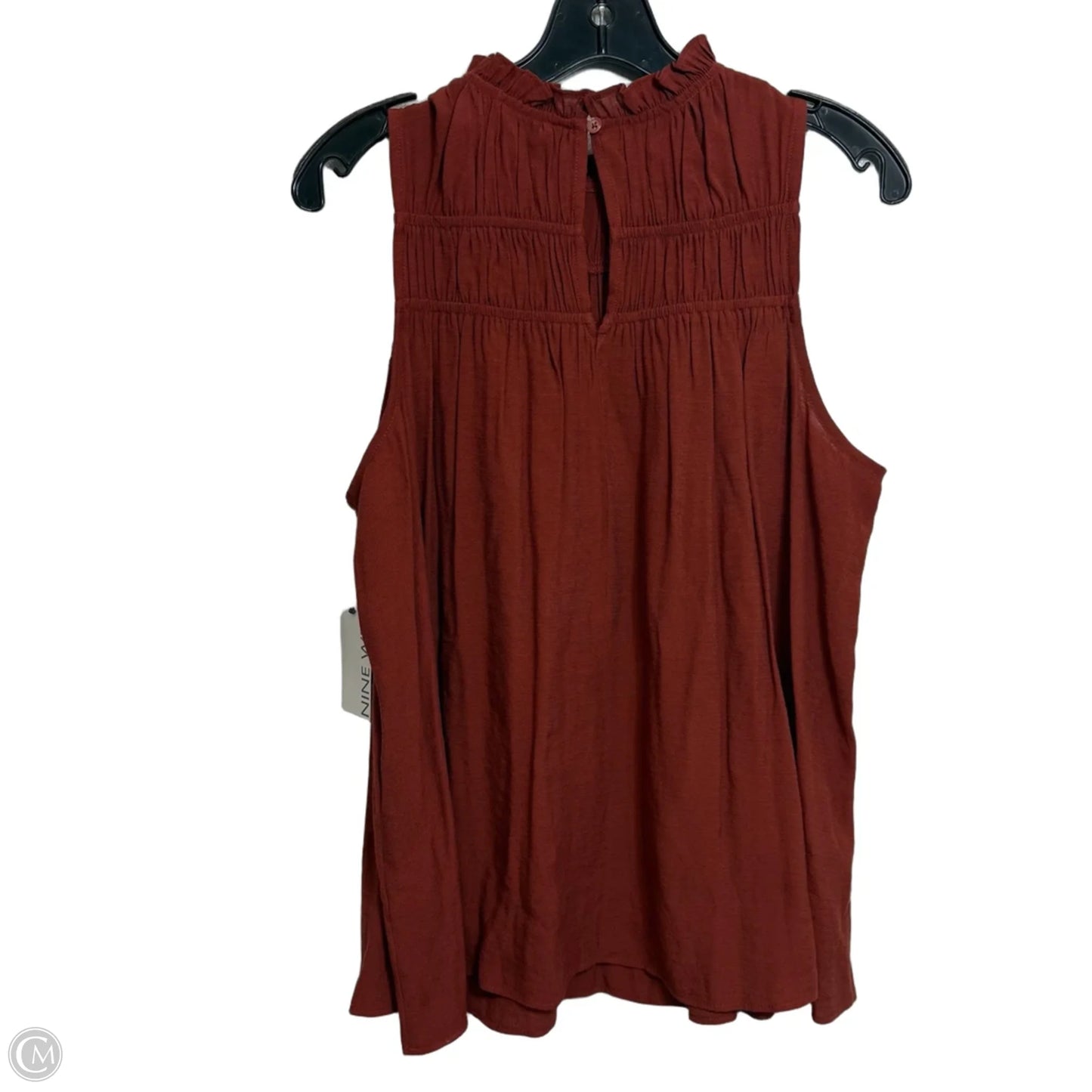 Top Sleeveless By Nine West Apparel In Copper, Size: M