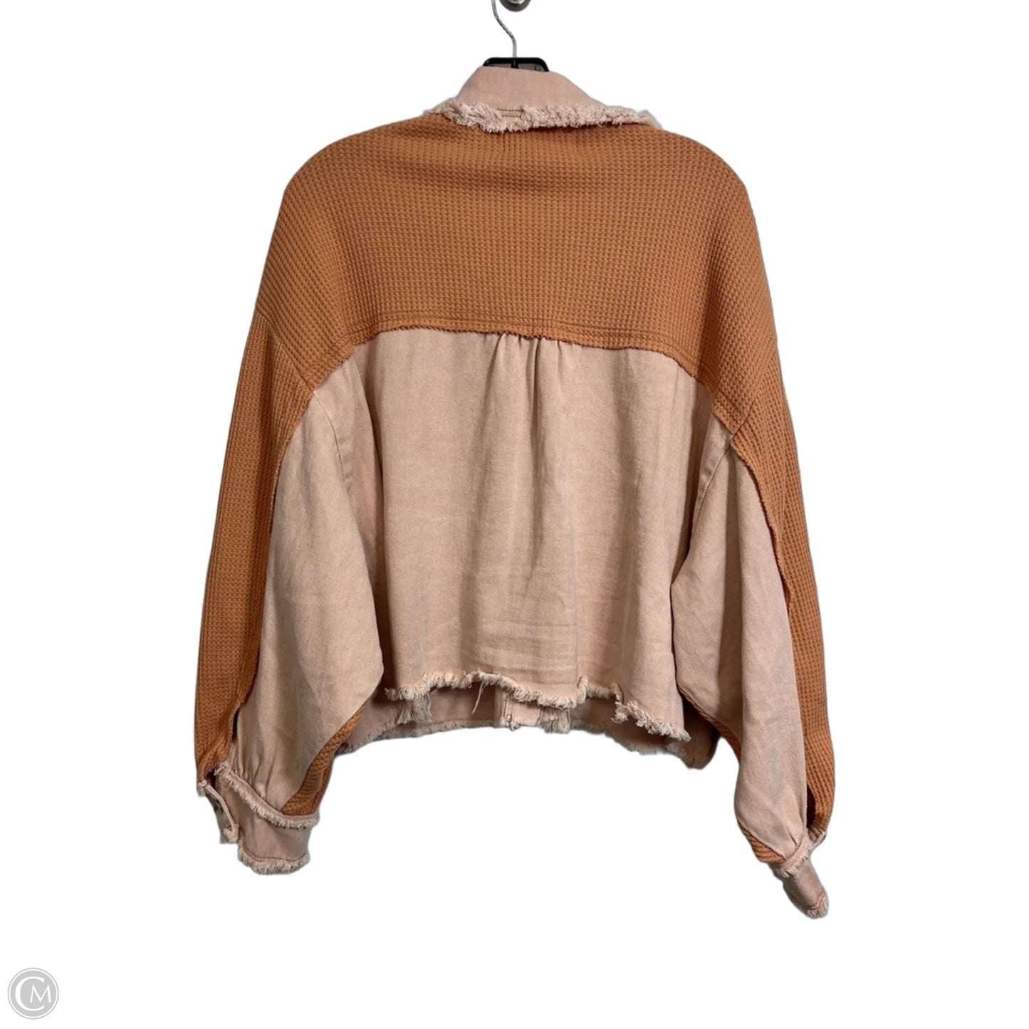 Jacket Denim By Cme In Peach, Size: M