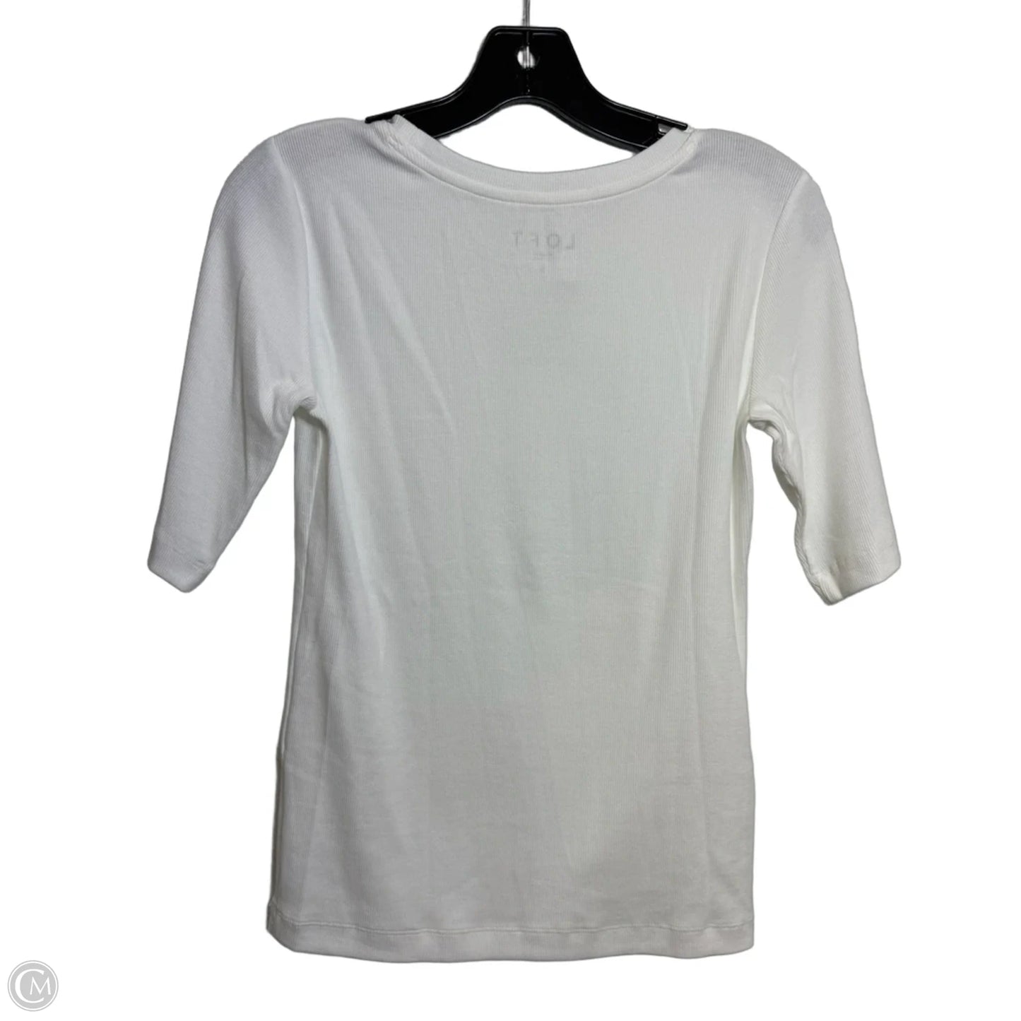 Top Short Sleeve Basic By Loft In White, Size: S