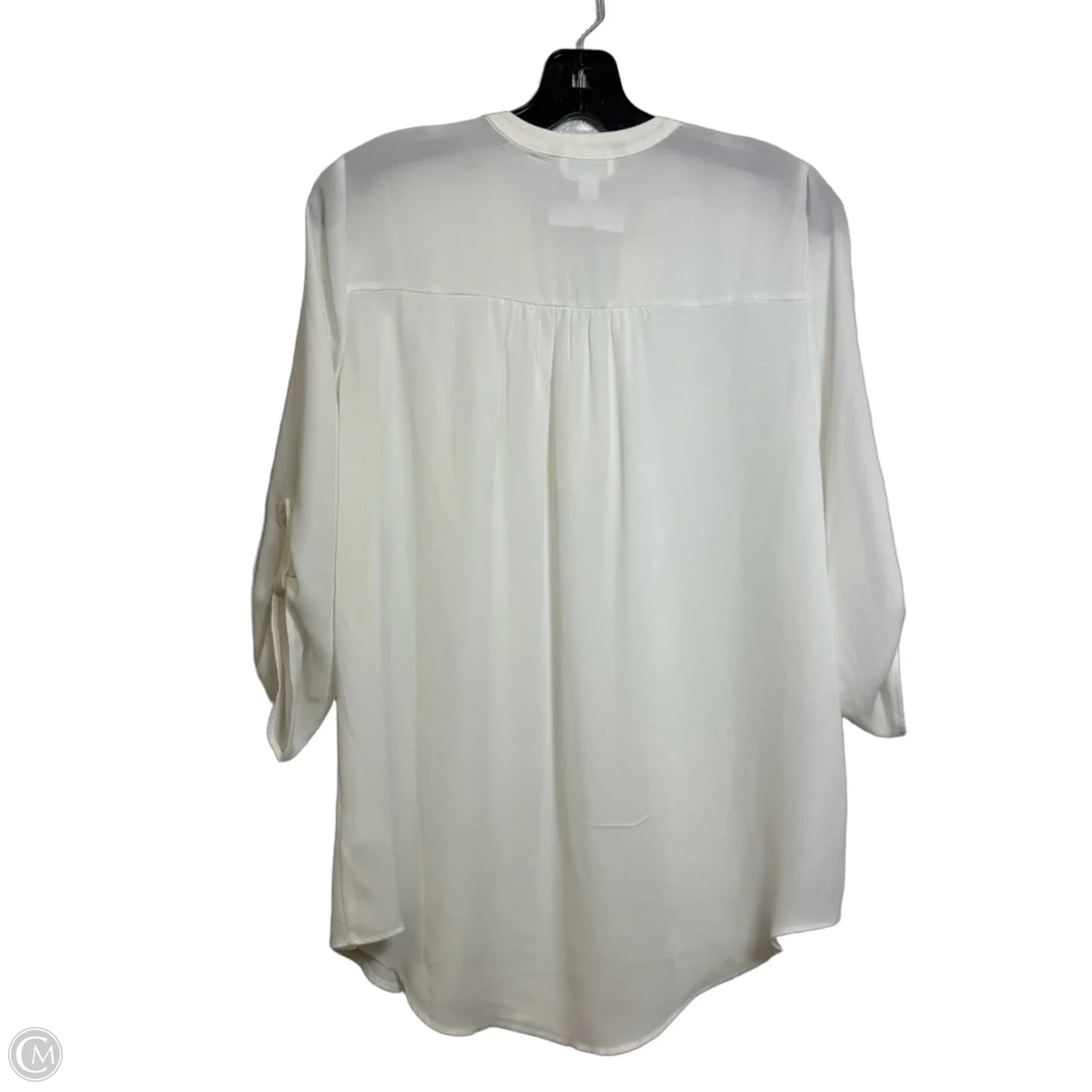 Top 3/4 Sleeve By Decree In White, Size: M