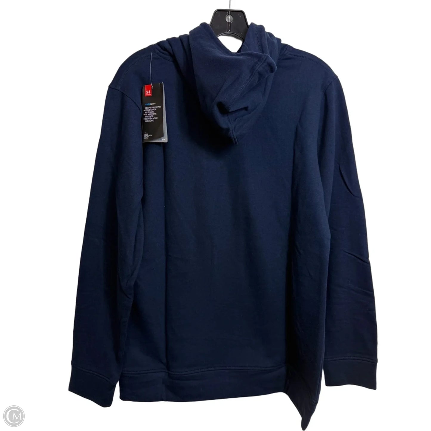 Athletic Sweatshirt Hoodie By Under Armour In Navy, Size: L