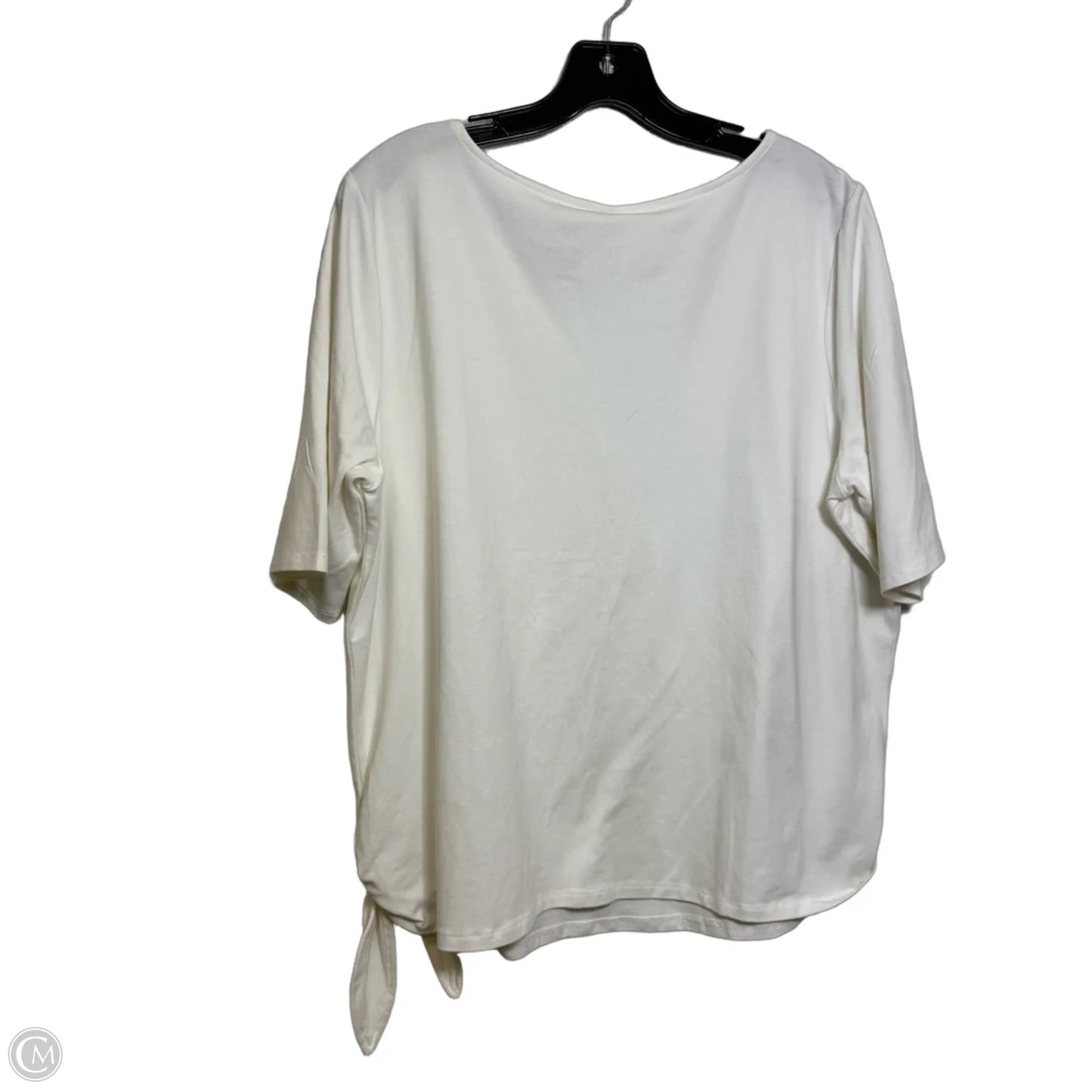 Top Short Sleeve Basic By Belle By Kim Gravel In White, Size: L