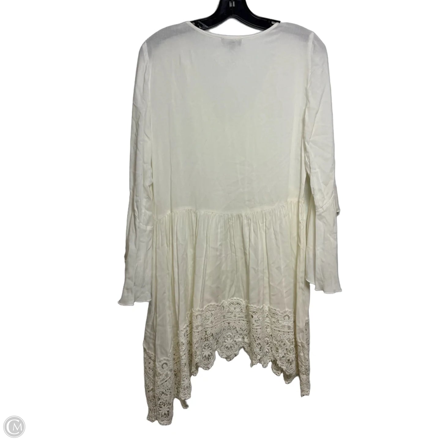 Top Long Sleeve Designer By Neiman Marcus In White, Size: M