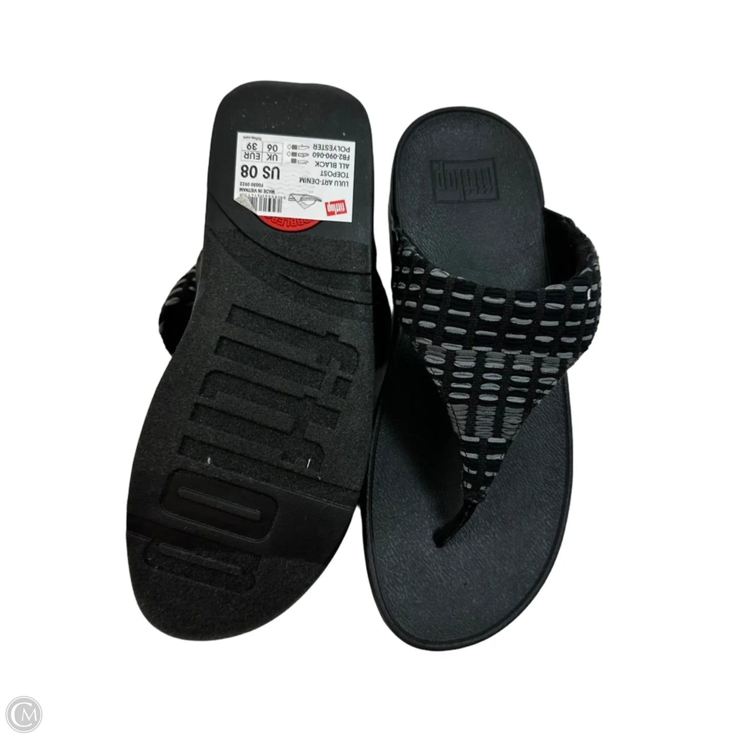 Sandals Flip Flops By Fitflop In Black, Size: 8