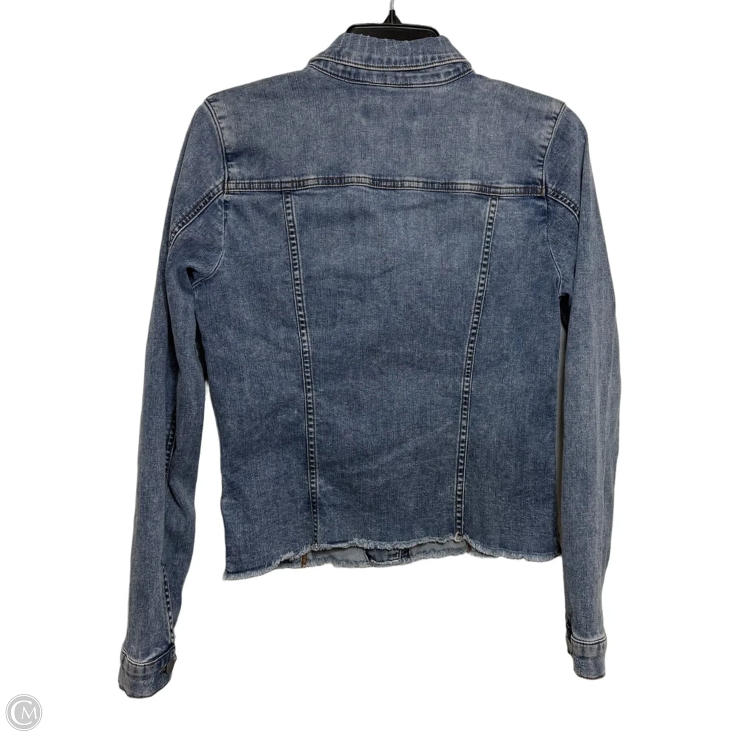 Jacket Shirt By Kut In Blue Denim, Size: M