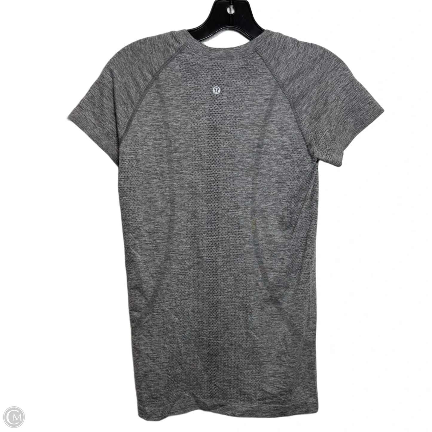Athletic Top Short Sleeve By Lululemon In Grey, Size: S