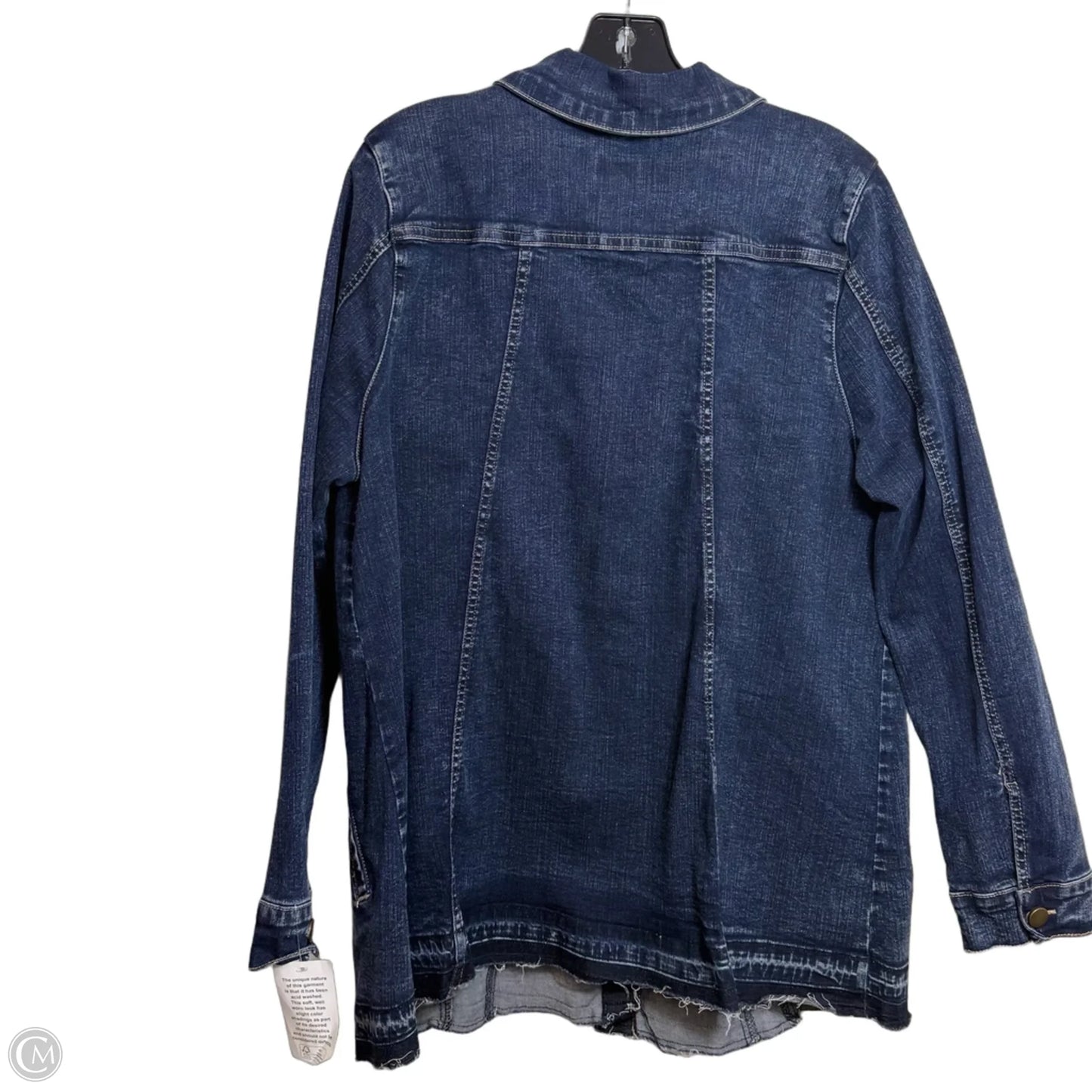 Jacket Denim By Logo In Blue Denim, Size: 16
