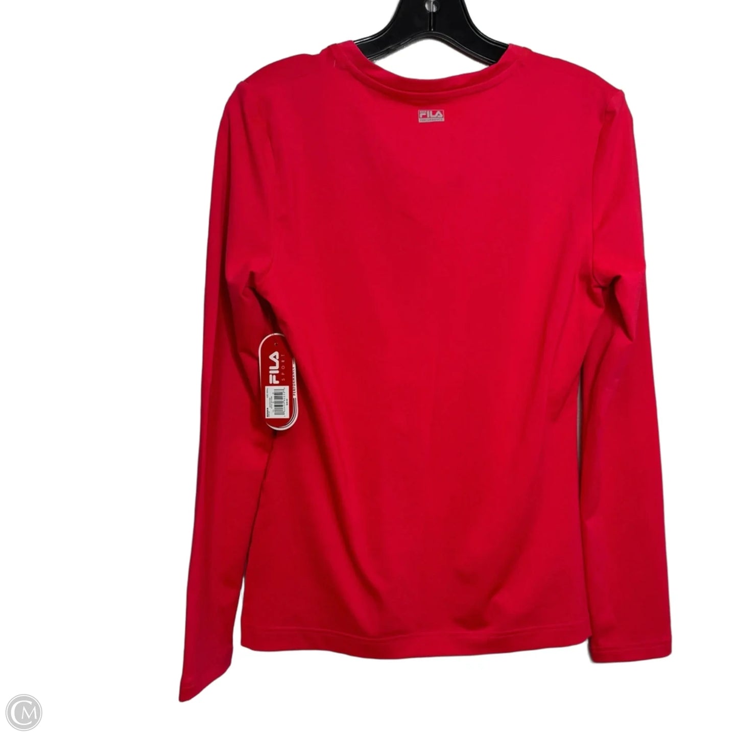 Athletic Top Long Sleeve Crewneck By Fila In Coral, Size: S
