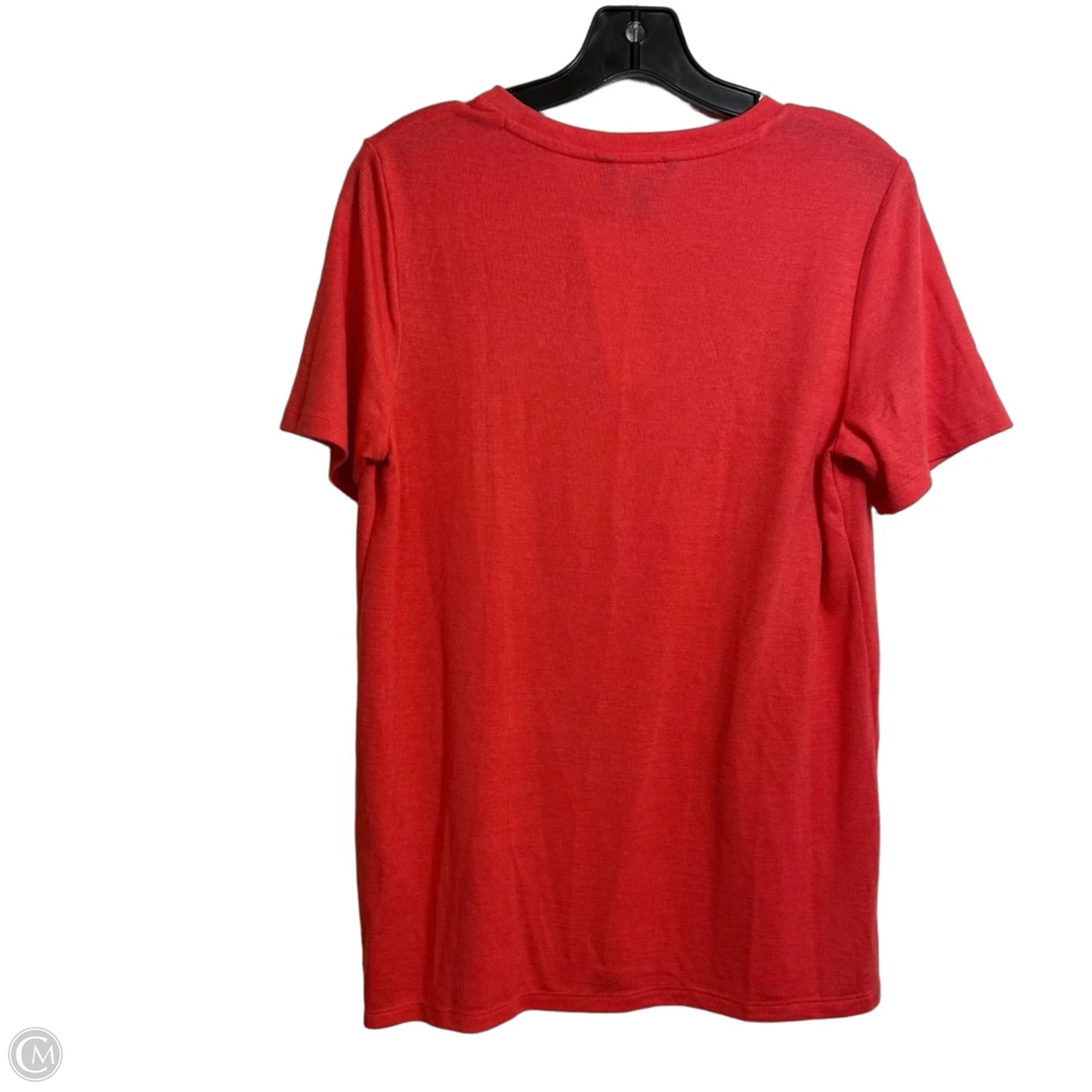 Top Short Sleeve Basic By Banana Republic In Coral, Size: M