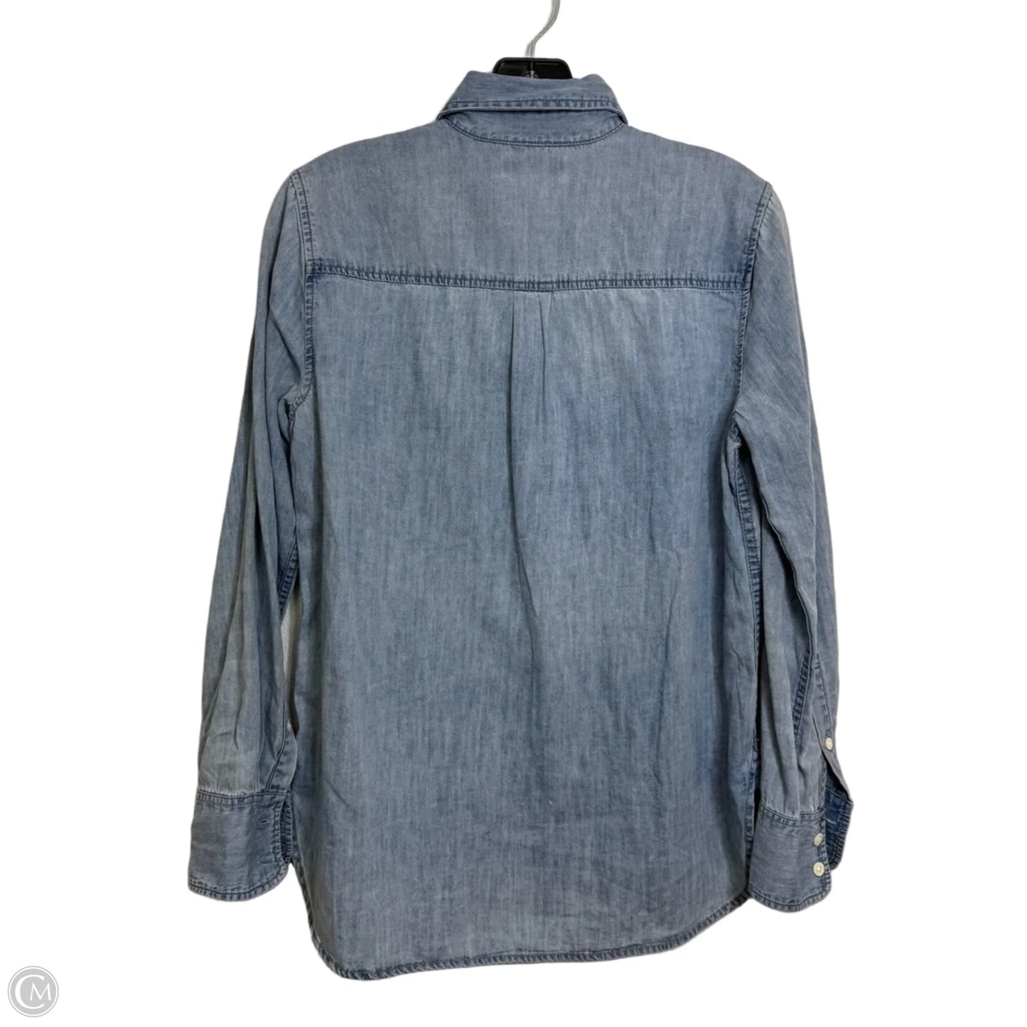 Top Long Sleeve By J. Crew In Blue Denim, Size: Xxs