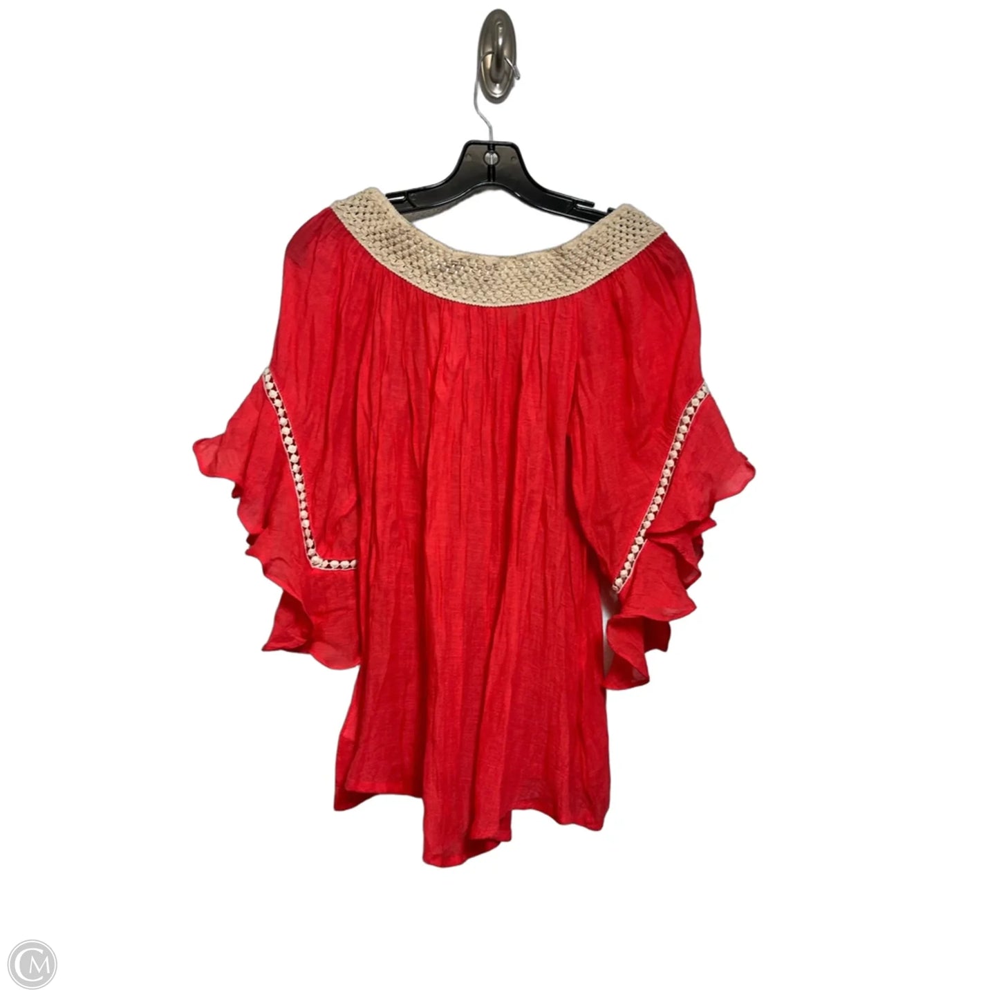 Top Short Sleeve By Umgee In Coral, Size: S