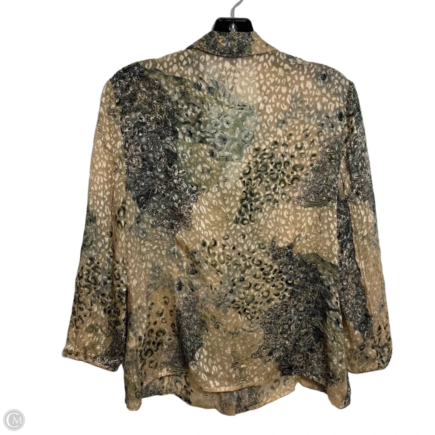 Top Long Sleeve By Clothes Mentor In Ivory, Size: L