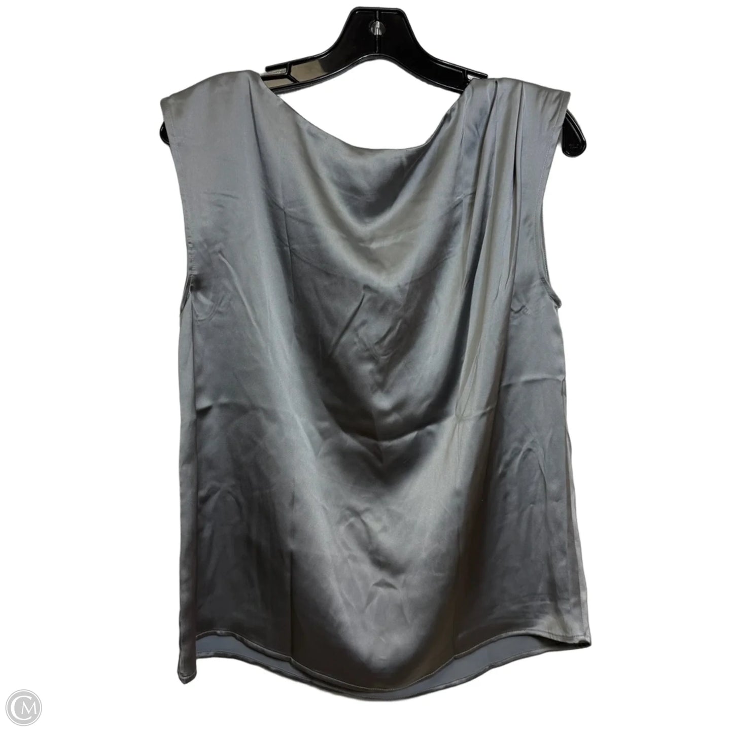 Top Sleeveless By Loft In Silver, Size: M