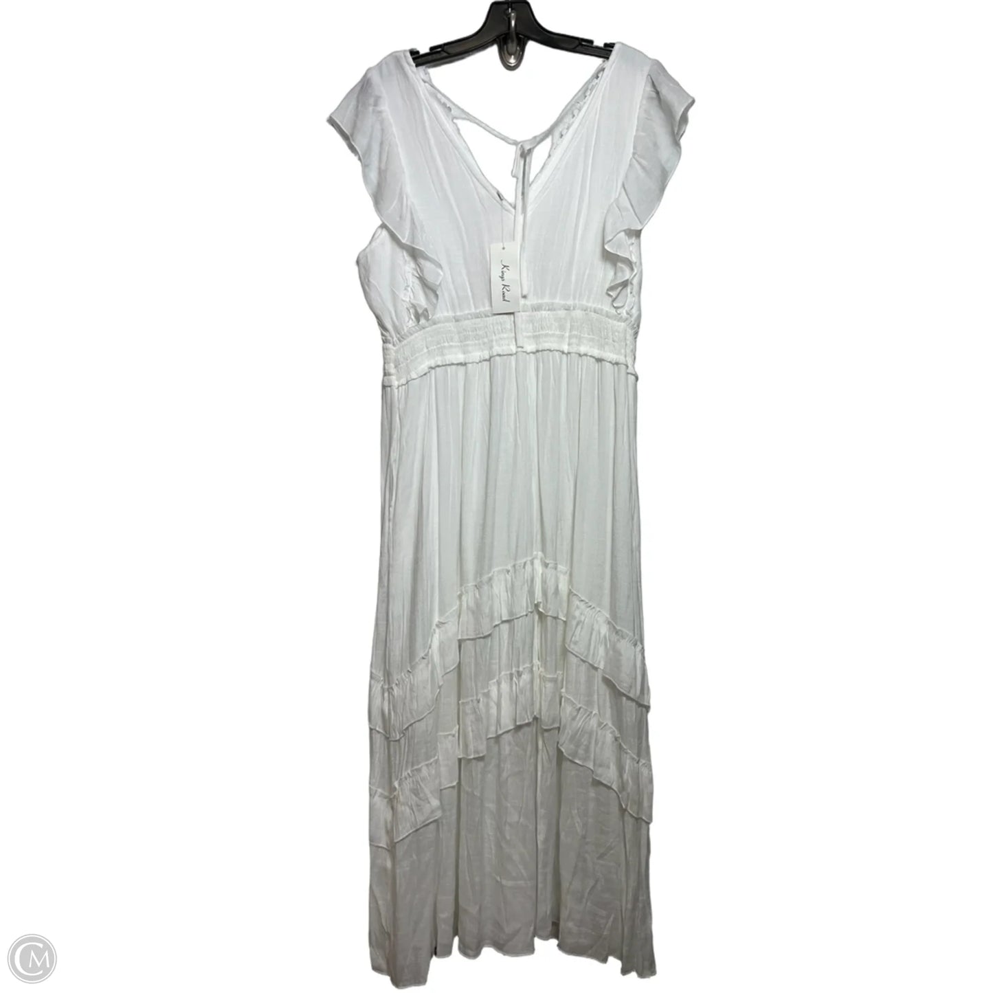 Dress Party Midi By Clothes Mentor In White, Size: Xl