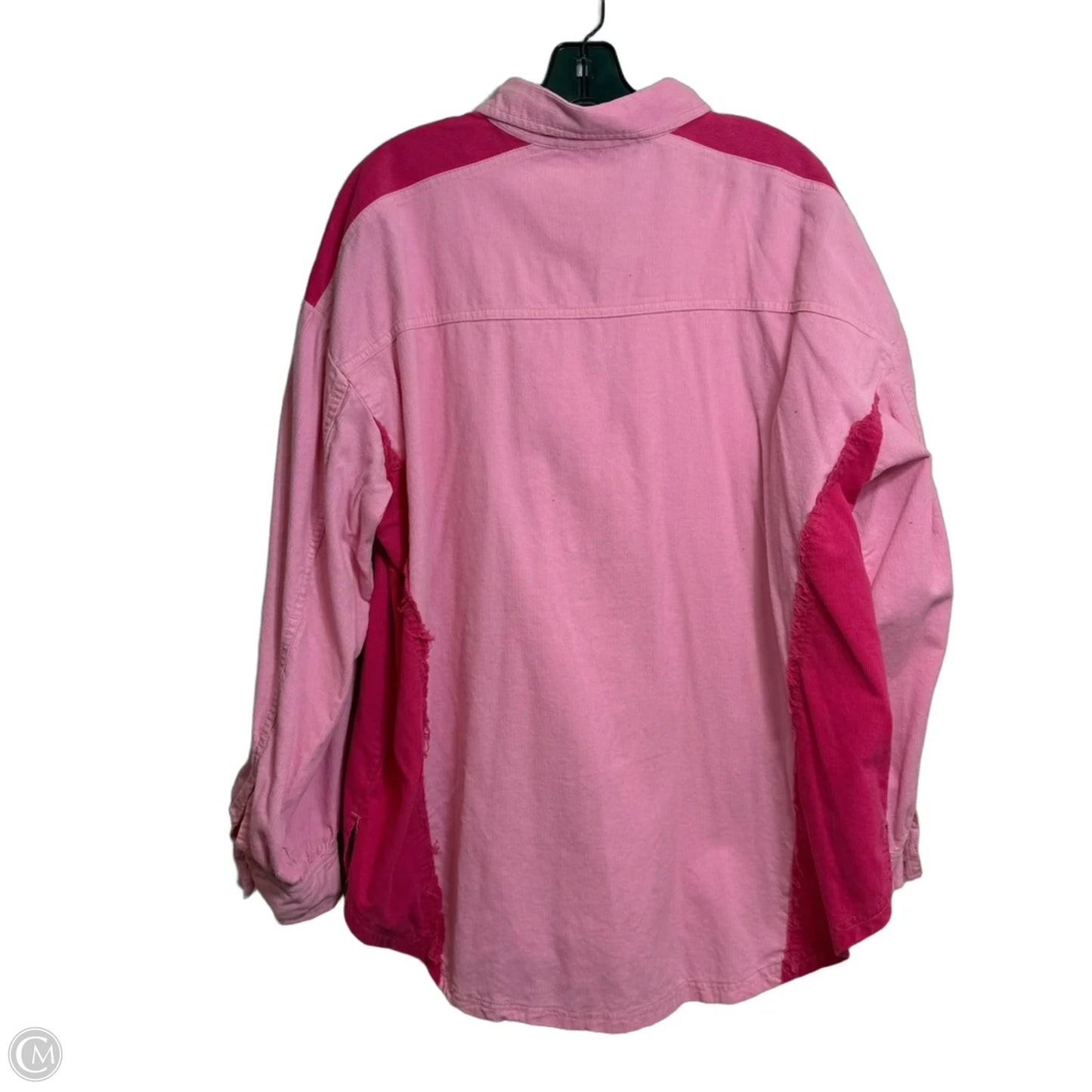 Jacket Shirt By Fantastic Fawn In Pink, Size: L