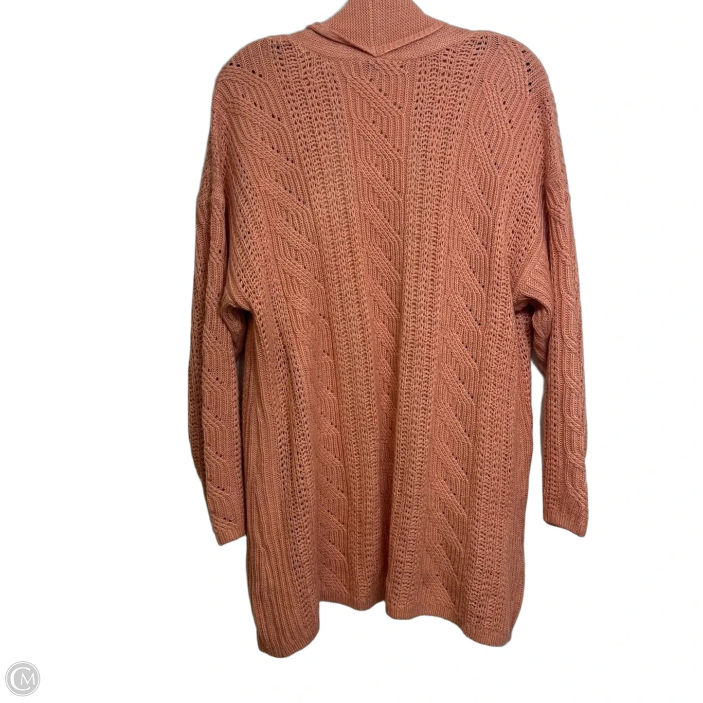 Cardigan By Christopher And Banks In Peach, Size: 1x