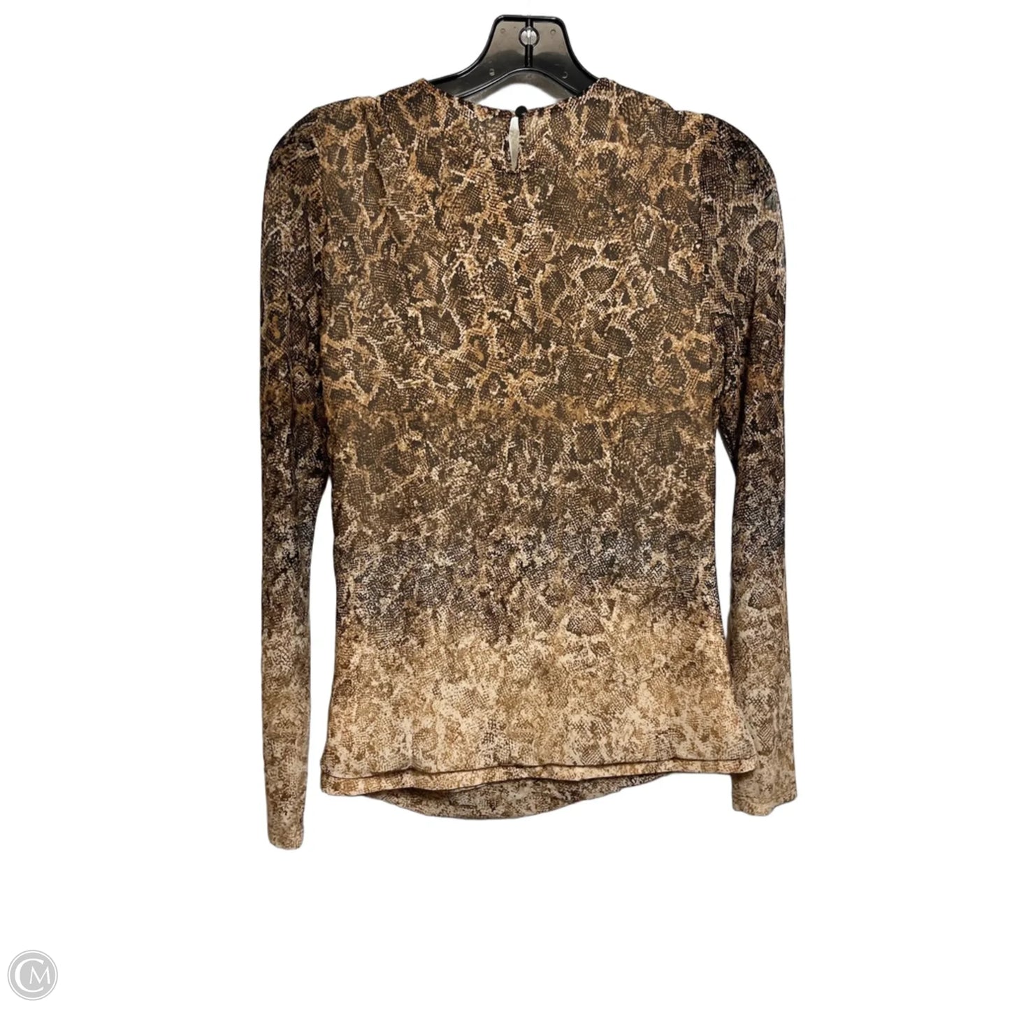 Top Long Sleeve By Bar Iii In Animal Print, Size: Xs