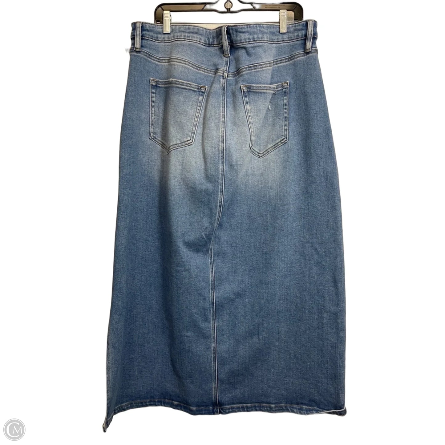 Skirt Midi By Arula In Blue Denim, Size: Xl