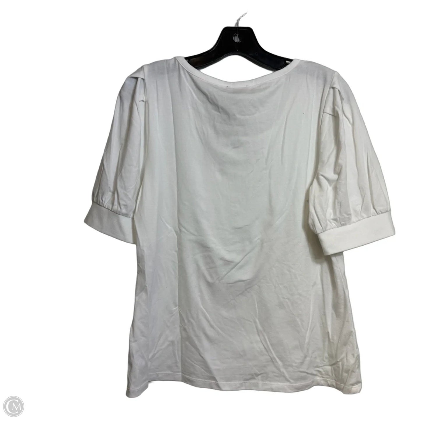 Top Short Sleeve By Talbots In White, Size: M