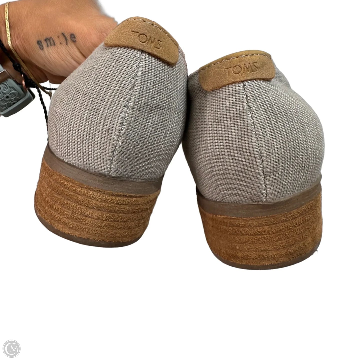 Shoes Heels Block By Toms In Grey, Size: 12