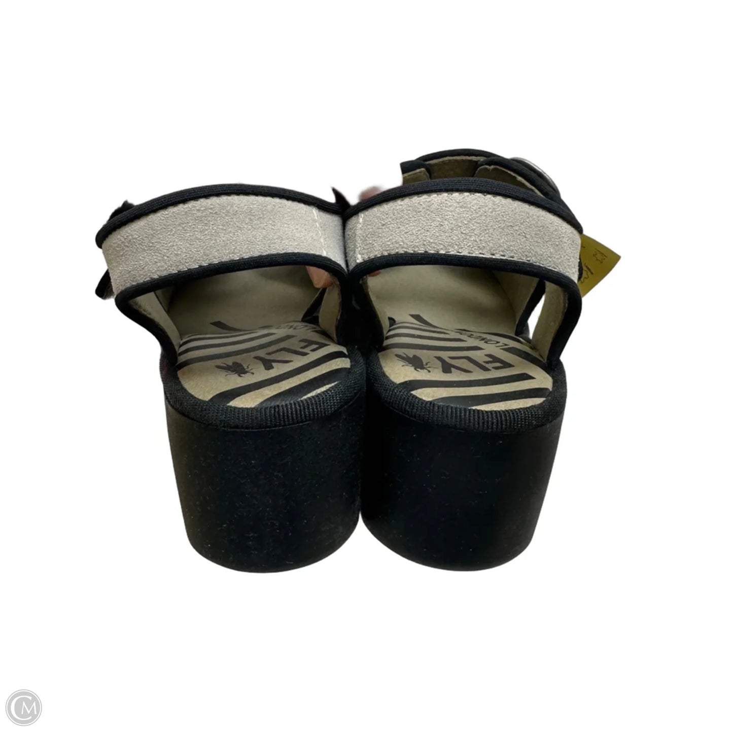 Sandals Heels Wedge By Fly London In Grey, Size: 37
