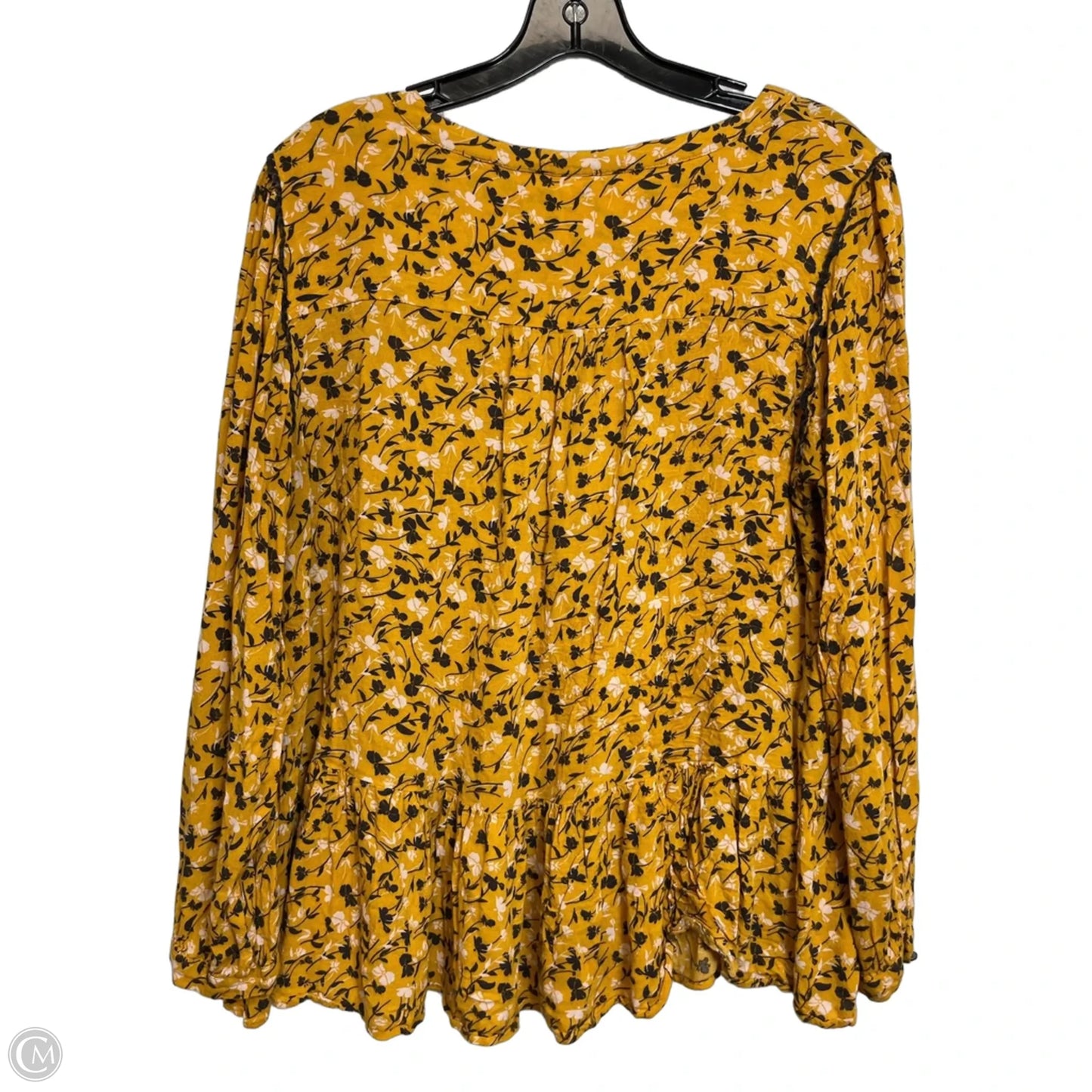 Top Long Sleeve By Maeve In Yellow, Size: 1x