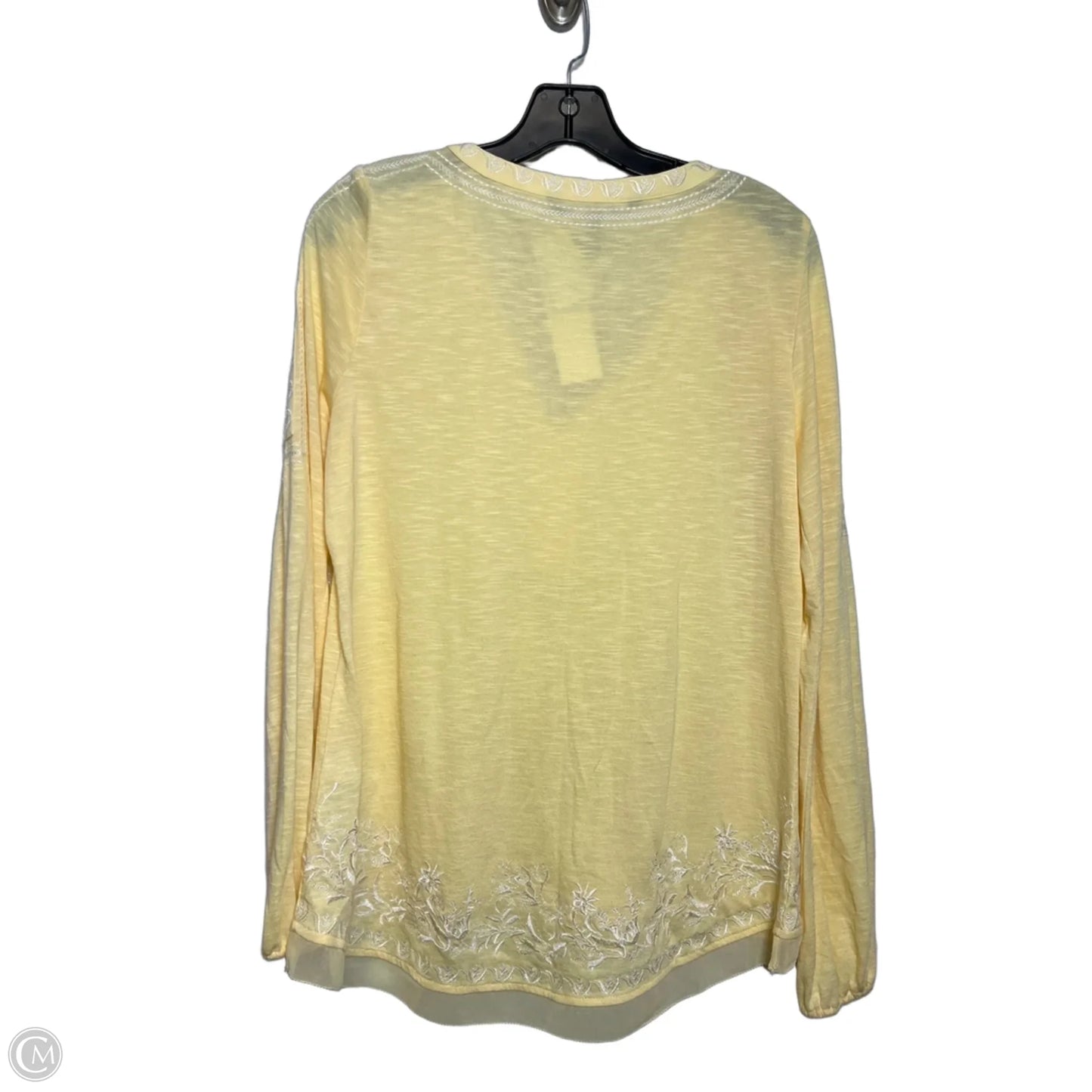 Top Long Sleeve By White House Black Market In Yellow, Size: S