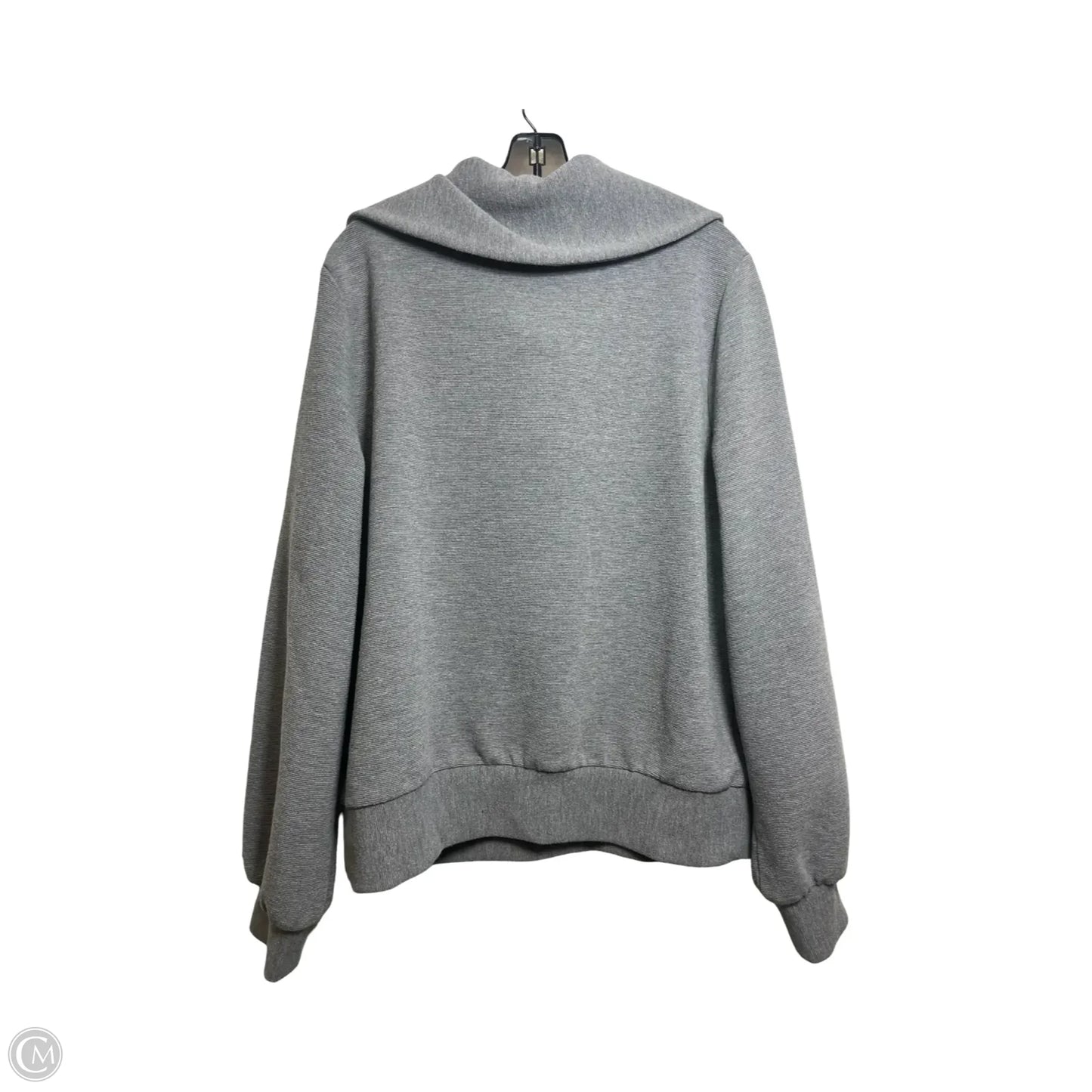 Athletic Top Long Sleeve Collar By Calia In Grey, Size: L