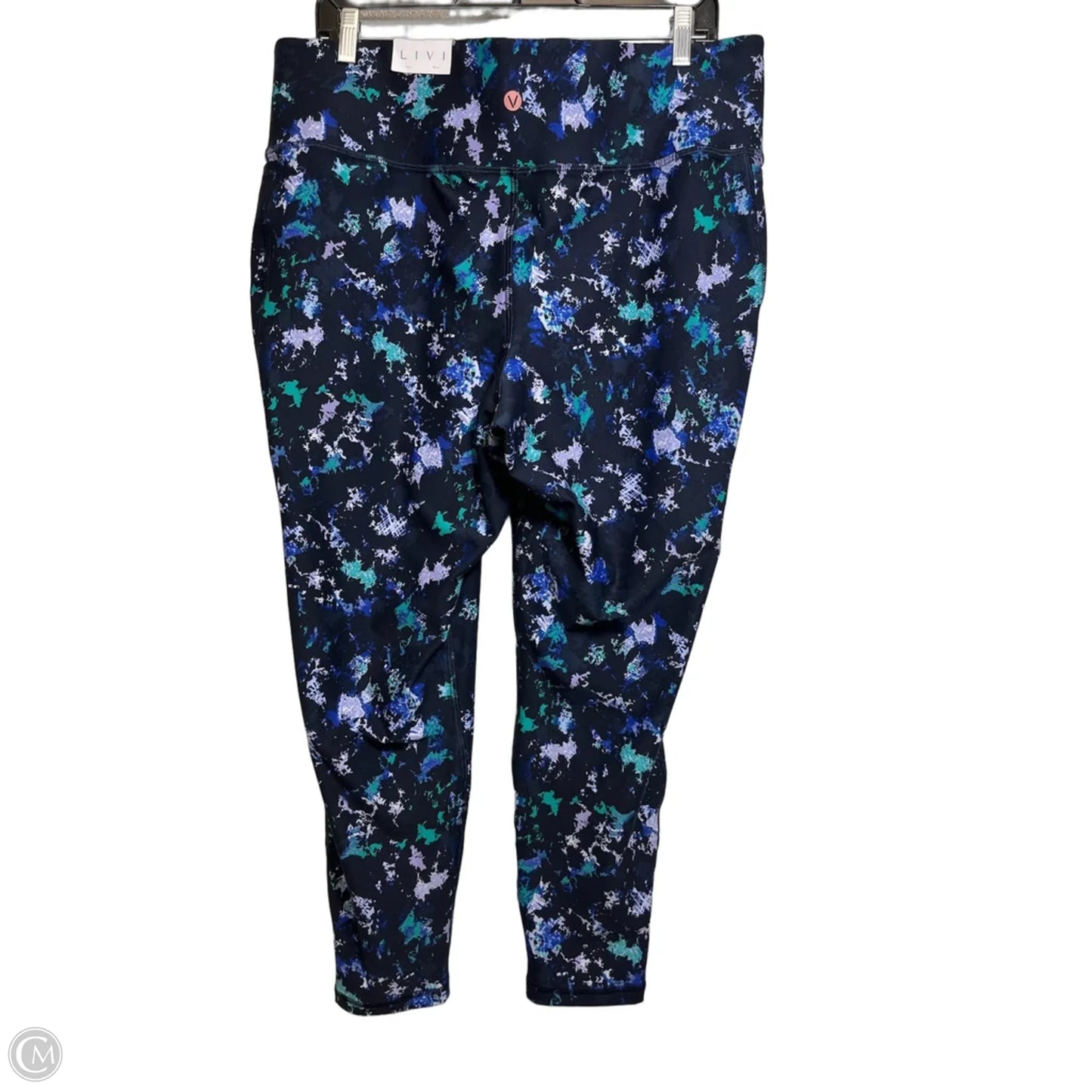 Athletic Leggings By Livi Active In Navy, Size: 1x